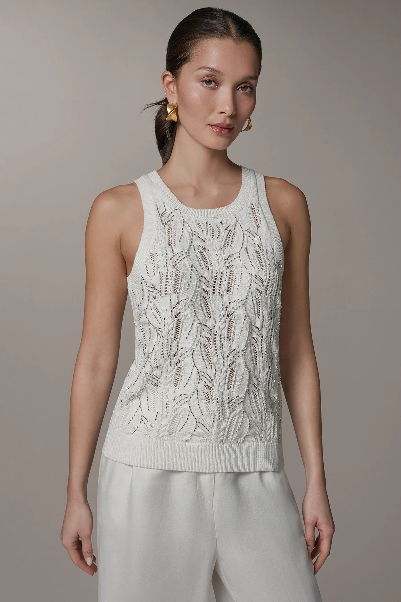 SLEEVELESS CREW-NECK TANK - VXVOV