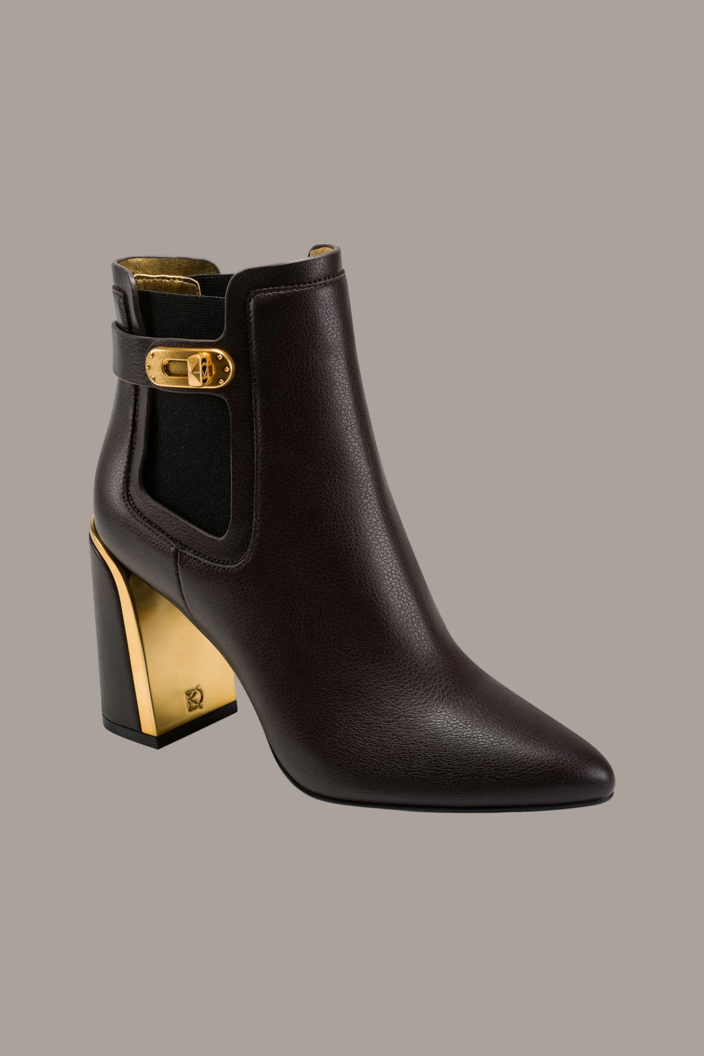 RAINE GOLD-TRIMMED CHELSEA BOOTIE - VXVOV
