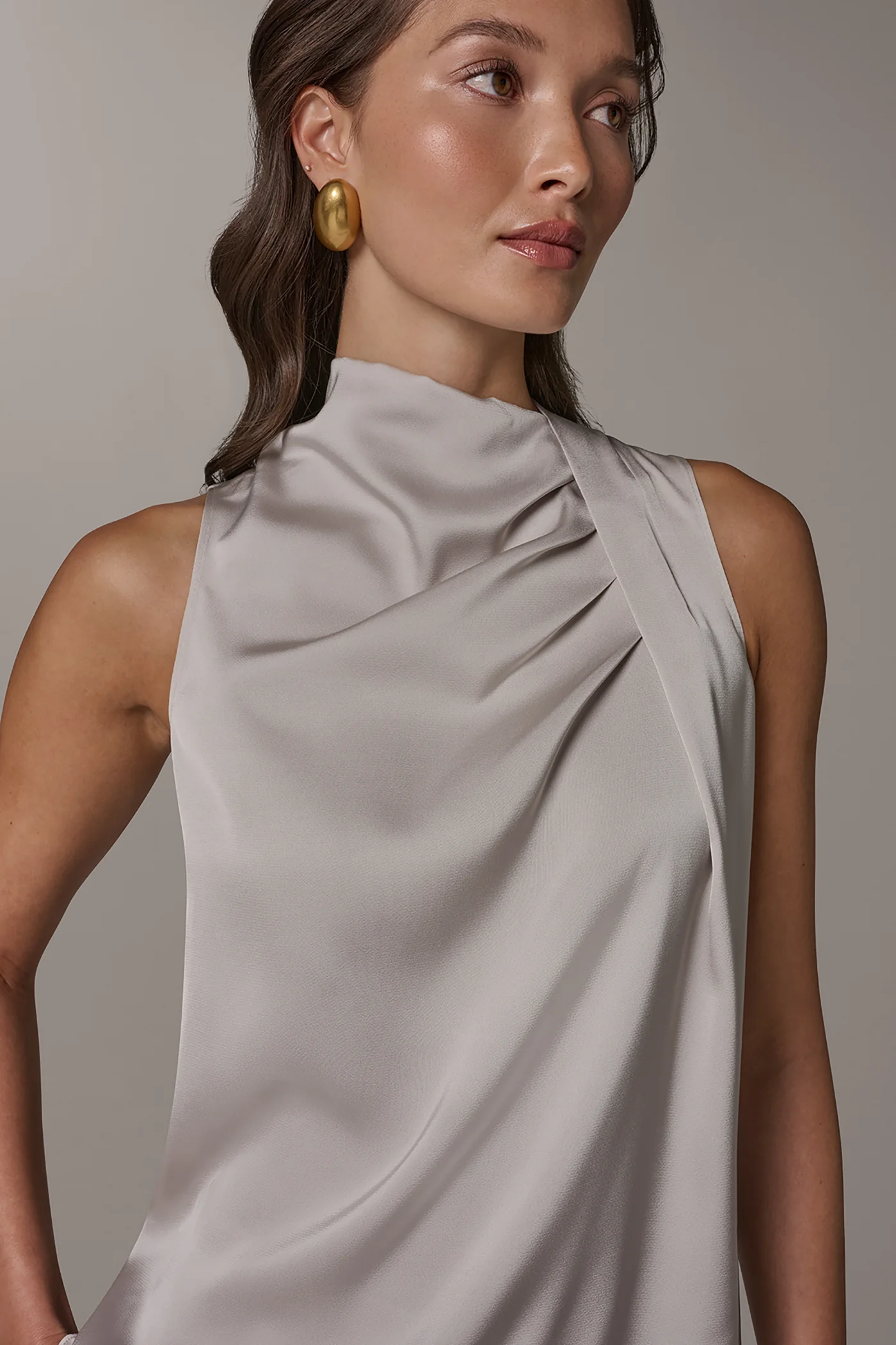 TWIST DRAPE SHOULDER BLOUSE - VXVOV