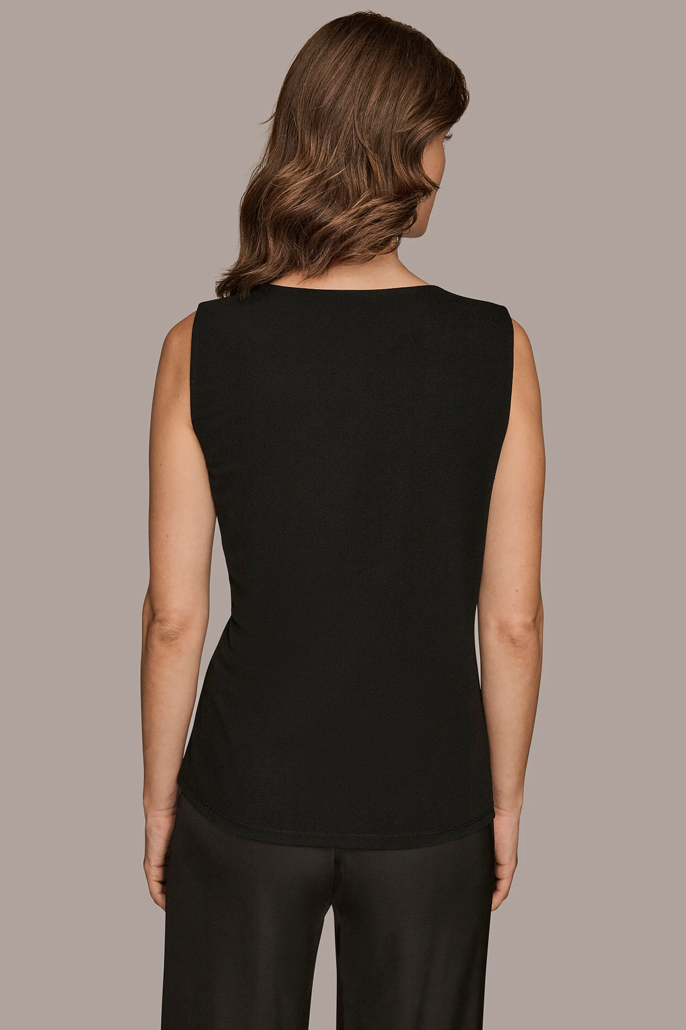 Scoop Neck Top with Hardware Detail - VXVOV