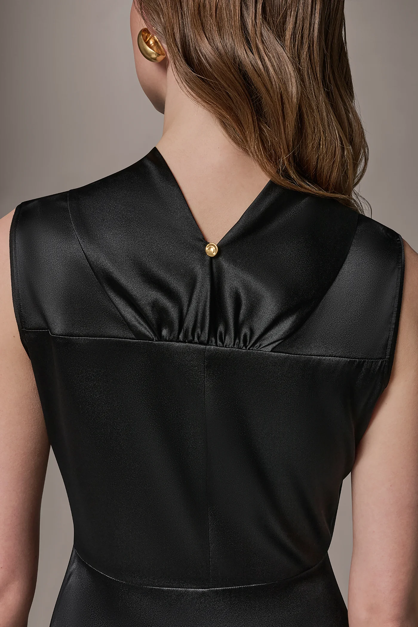 SILK-CHARMEUSE MIDI A-LINE DRESS - VXVOV