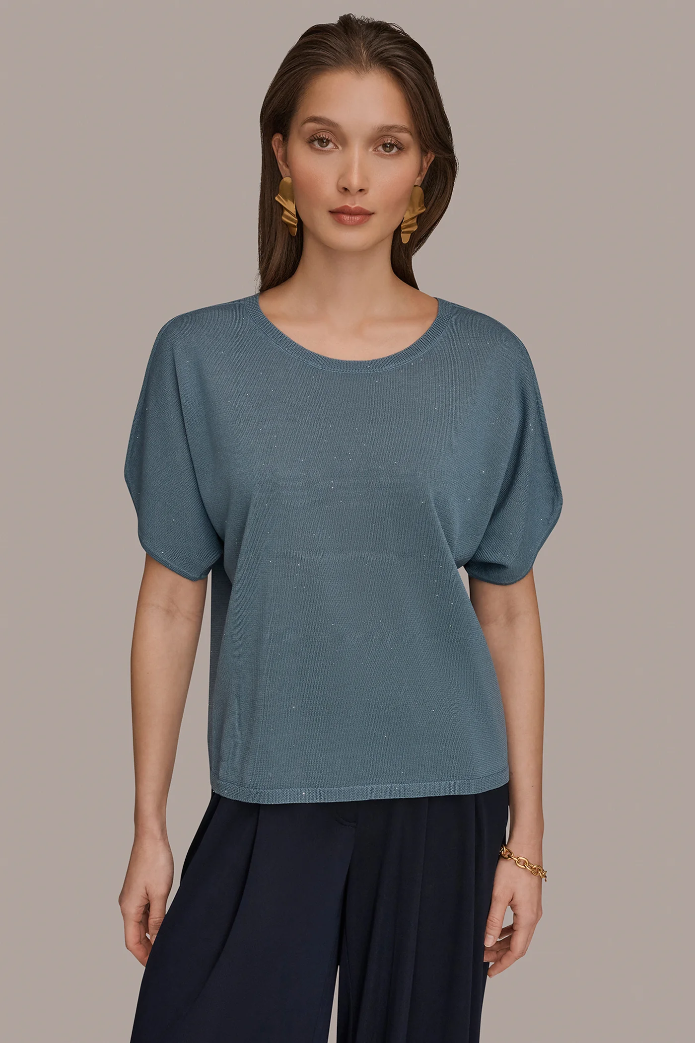 SEQUIN SPLIT SLEEVE SWEATER - VXVOV