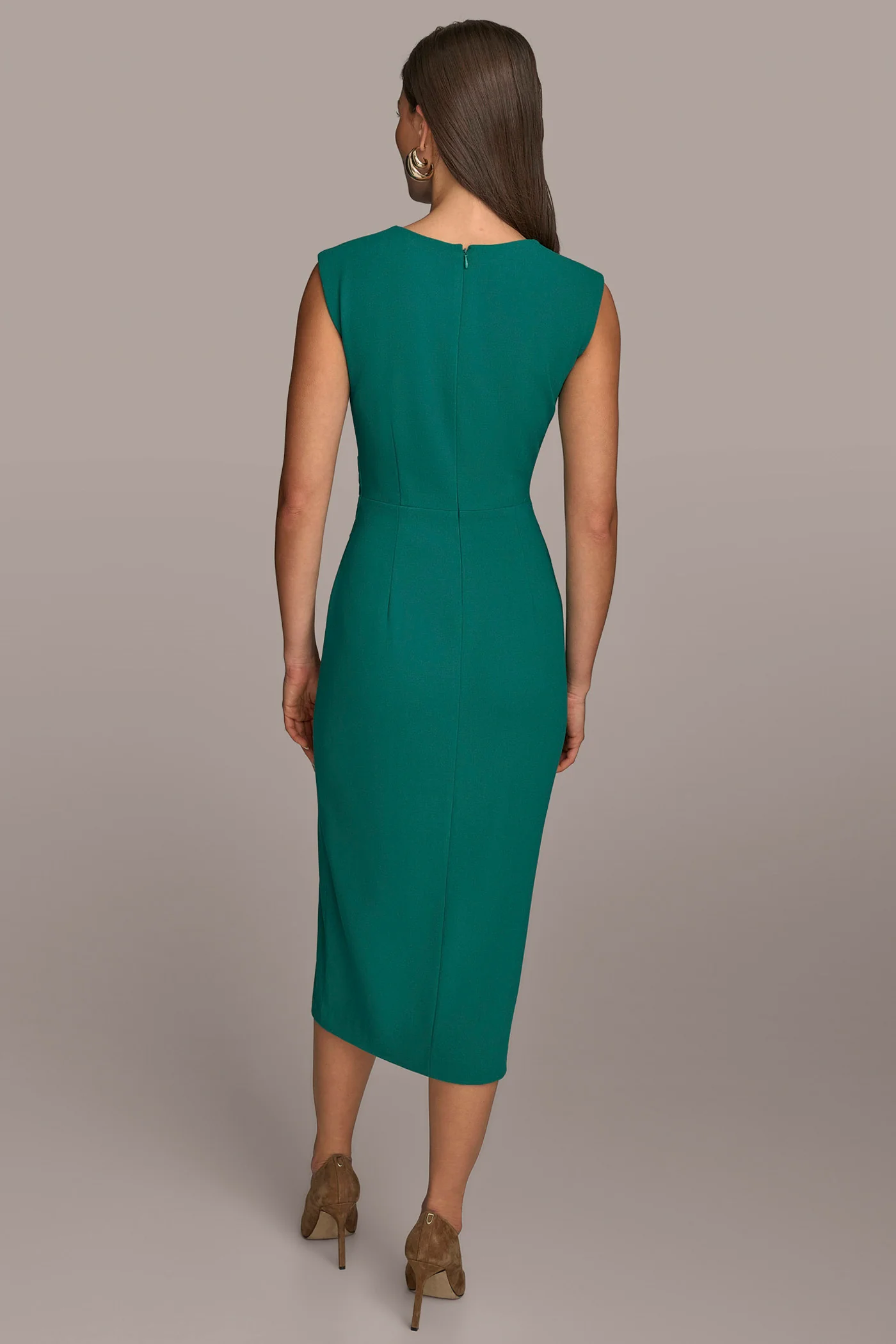 TWIST WAIST MIDI SHEATH DRESS - VXVOV