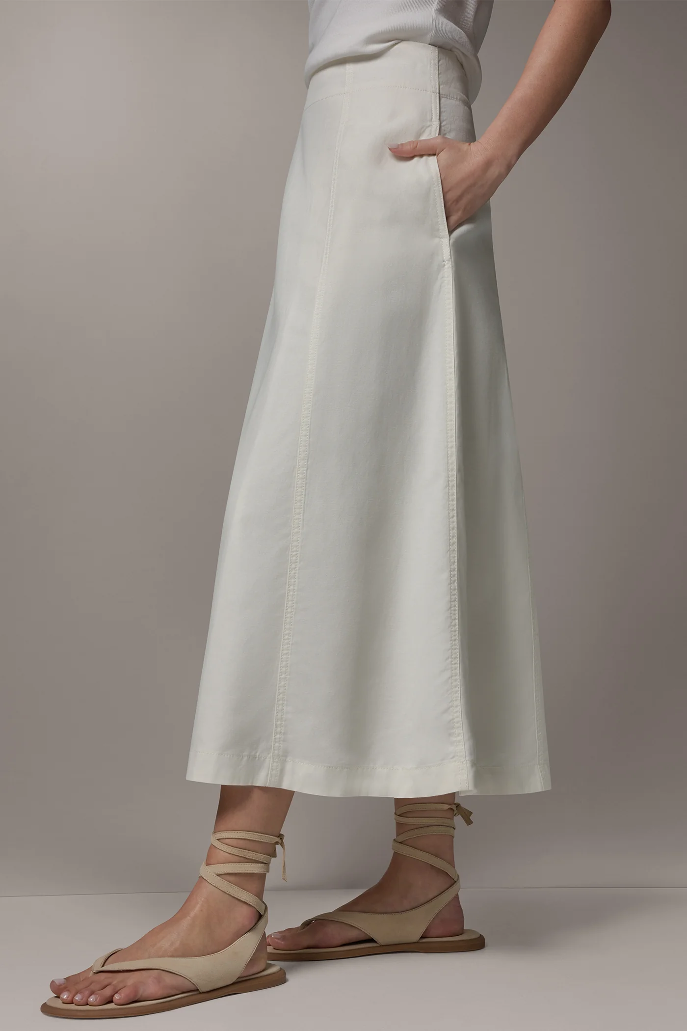 MIDI A-LINE PANEL SKIRT - VXVOV