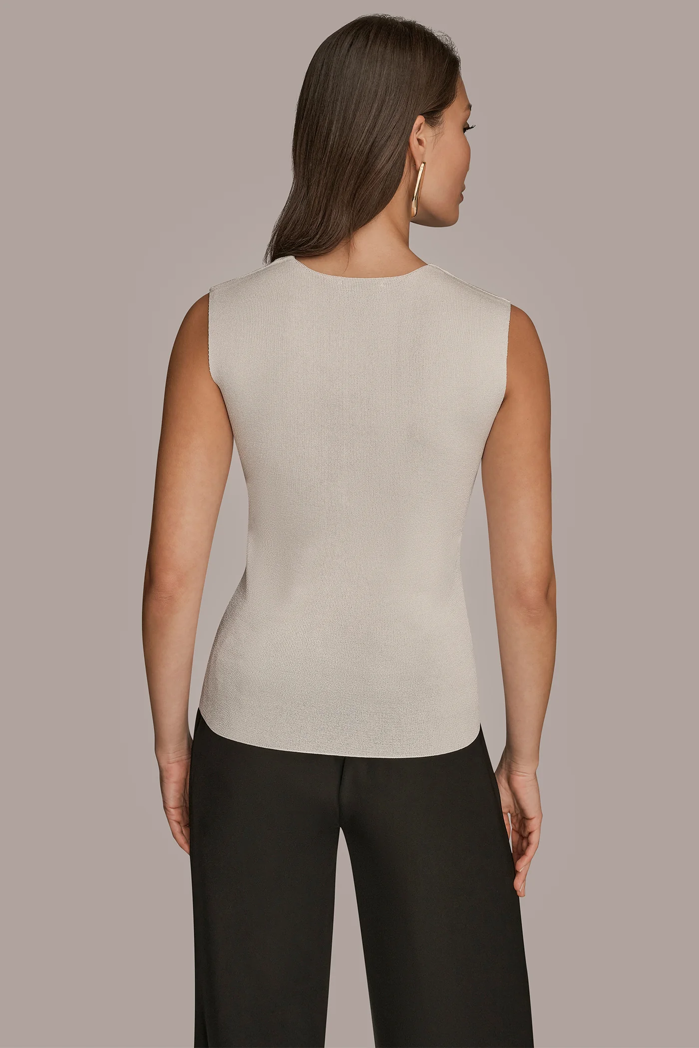 SLEEVELESS METALLIC SWEATER - VXVOV