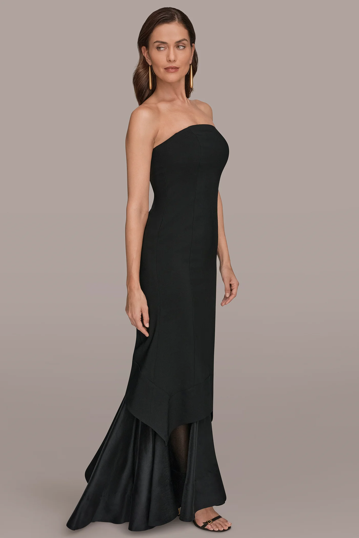 STRAPLESS ORGANZA SKIRT GOWN - VXVOV
