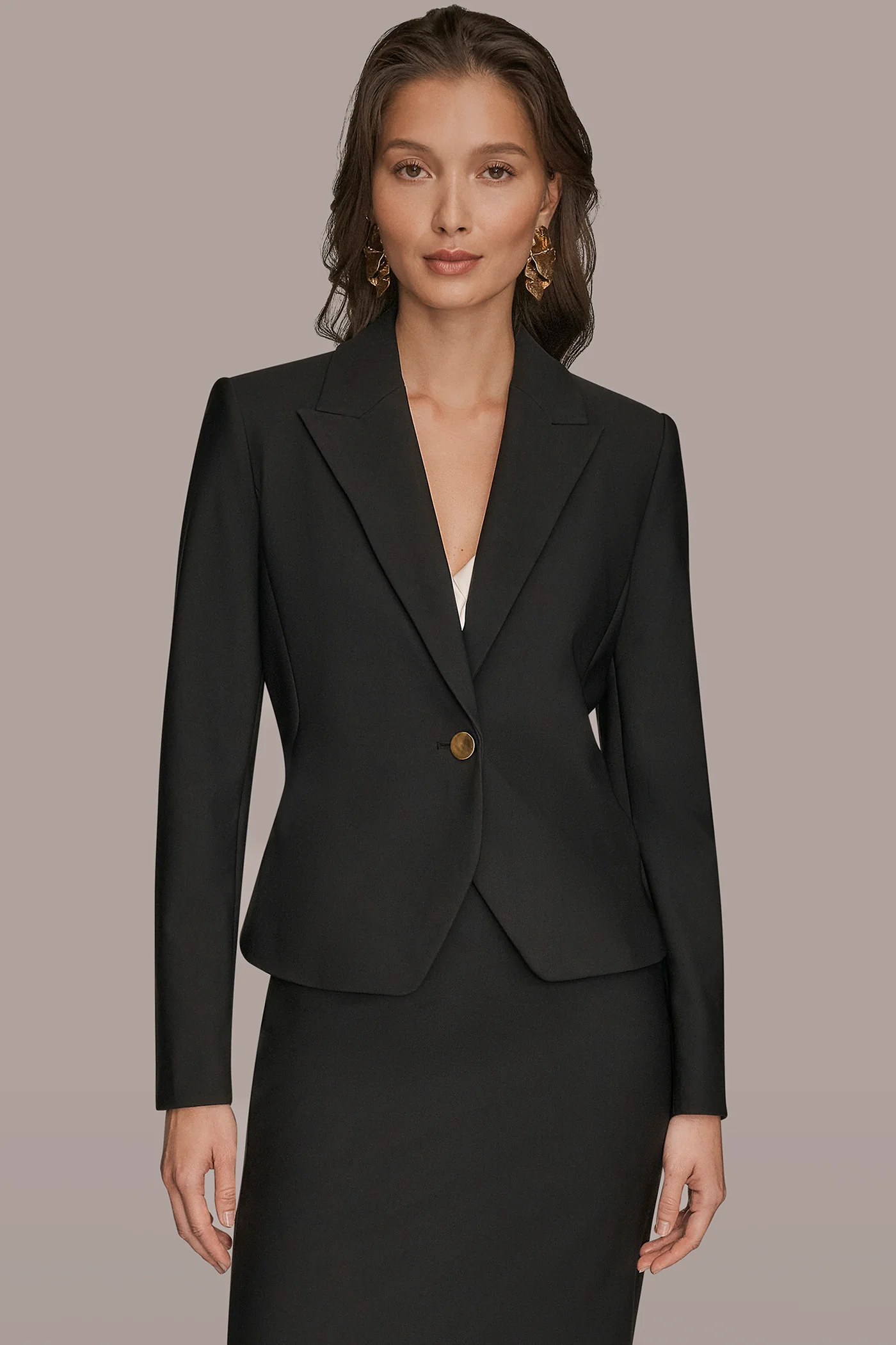 FLARED ONE-BUTTON BLAZER - VXVOV
