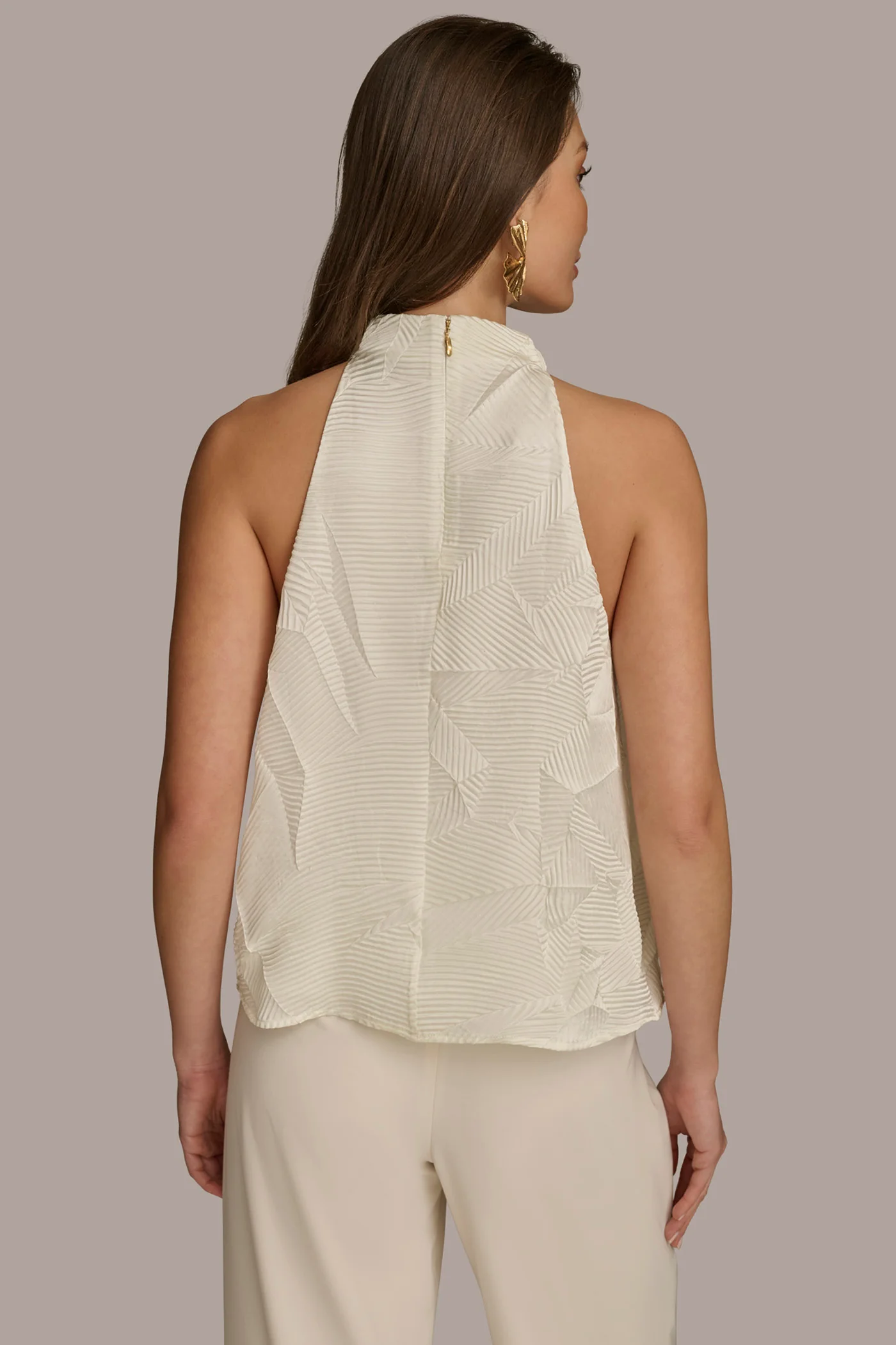 TEXTURED TOP WITH ANGLED HEM - VXVOV