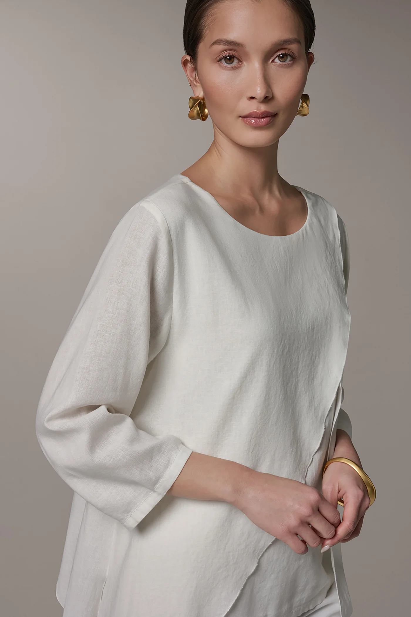3/4 SLEEVE OVERLAY BLOUSE - VXVOV