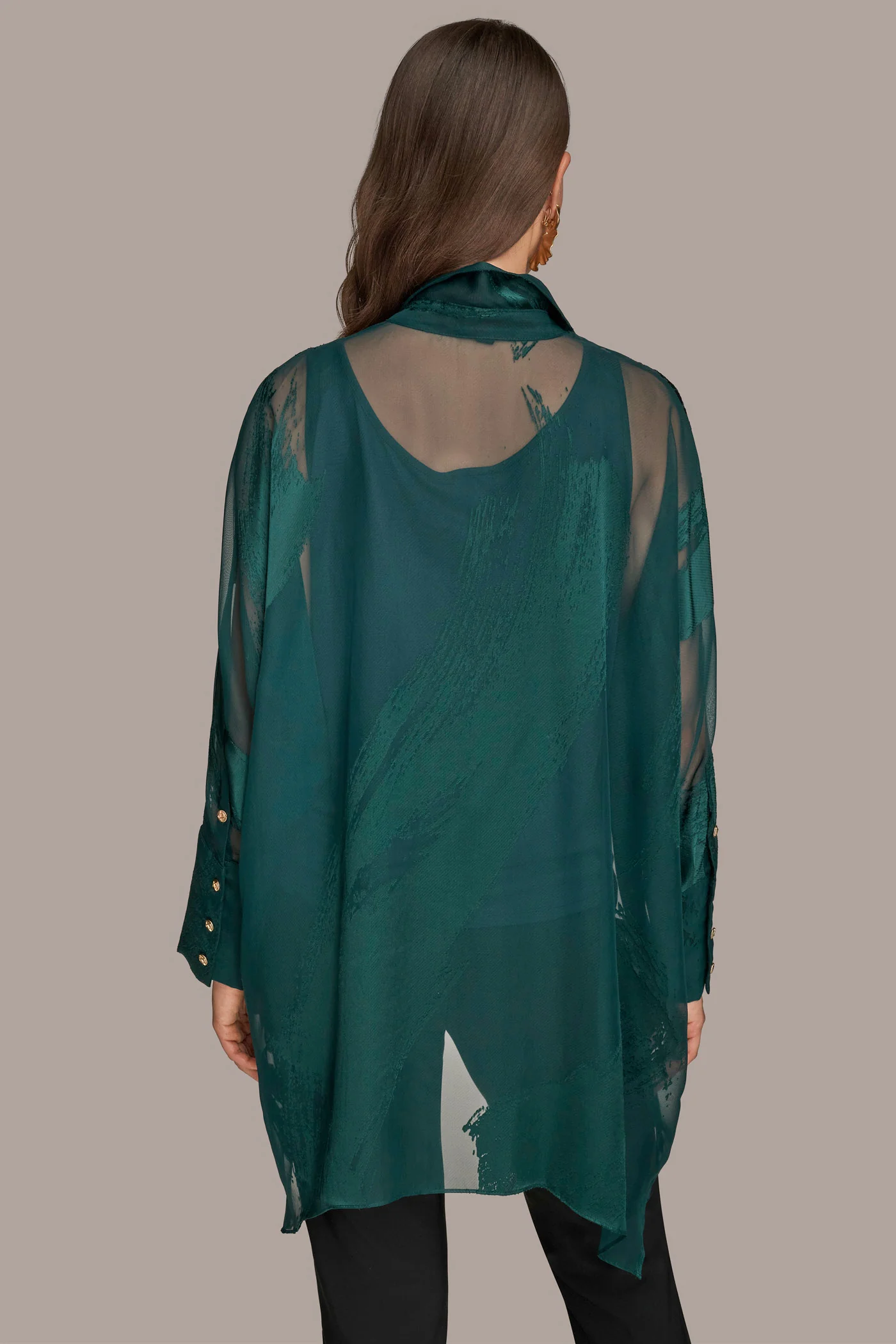 BRUSHSTROKE BURNOUT TUNIC - VXVOV