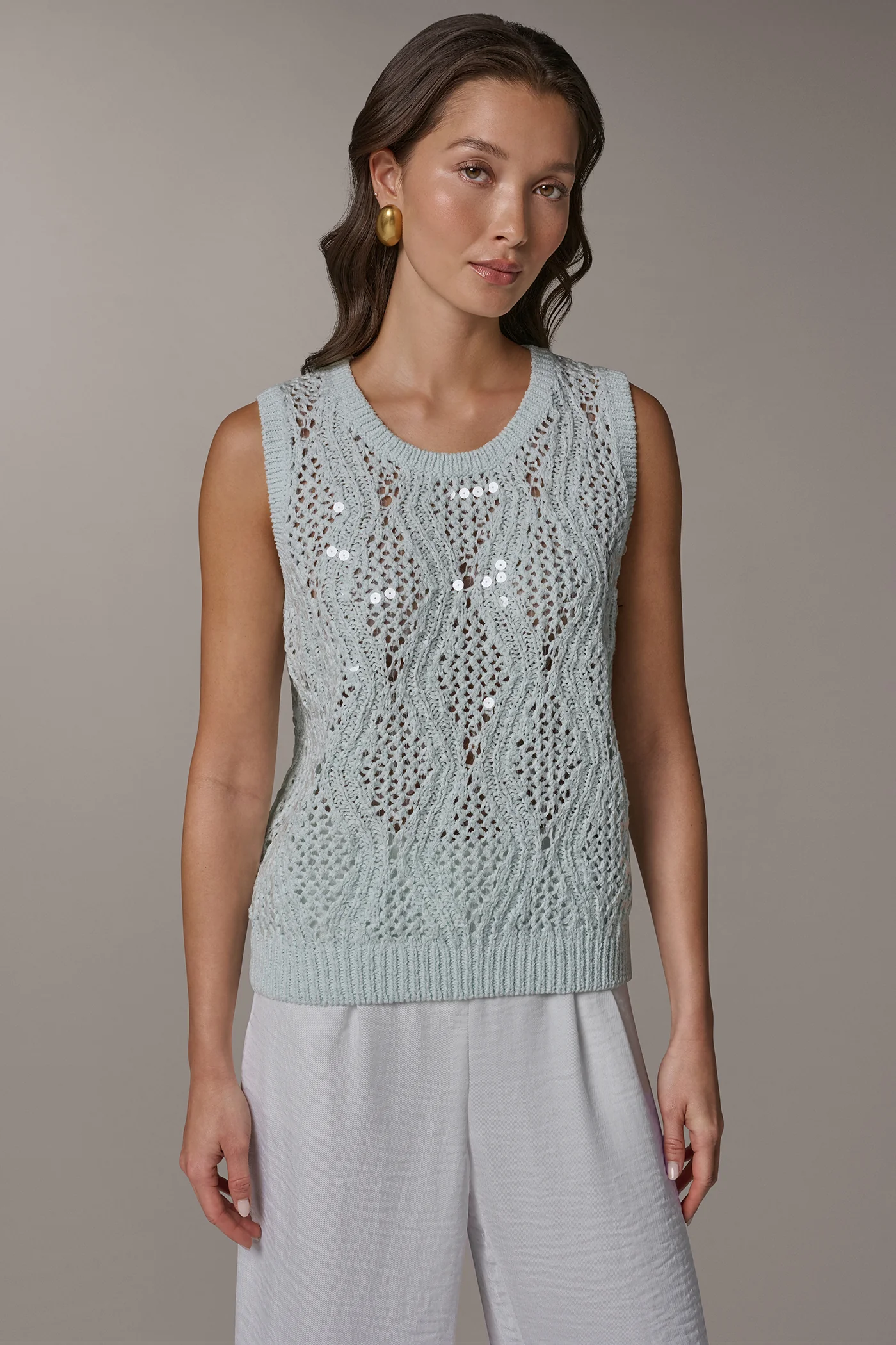 SEQUIN OPEN-STITCH SHELL - VXVOV