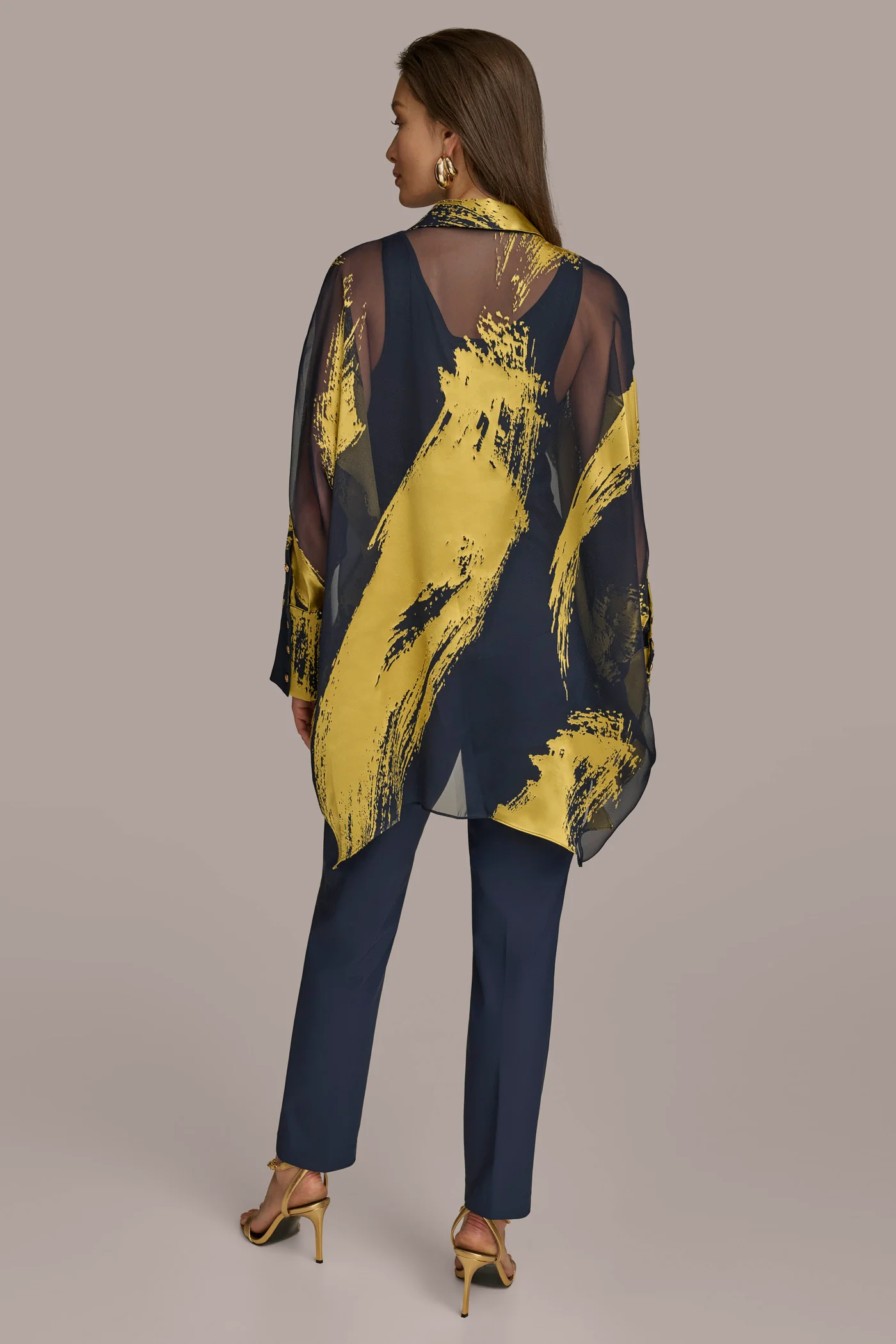 PRINT COLLARED TUNIC - VXVOV