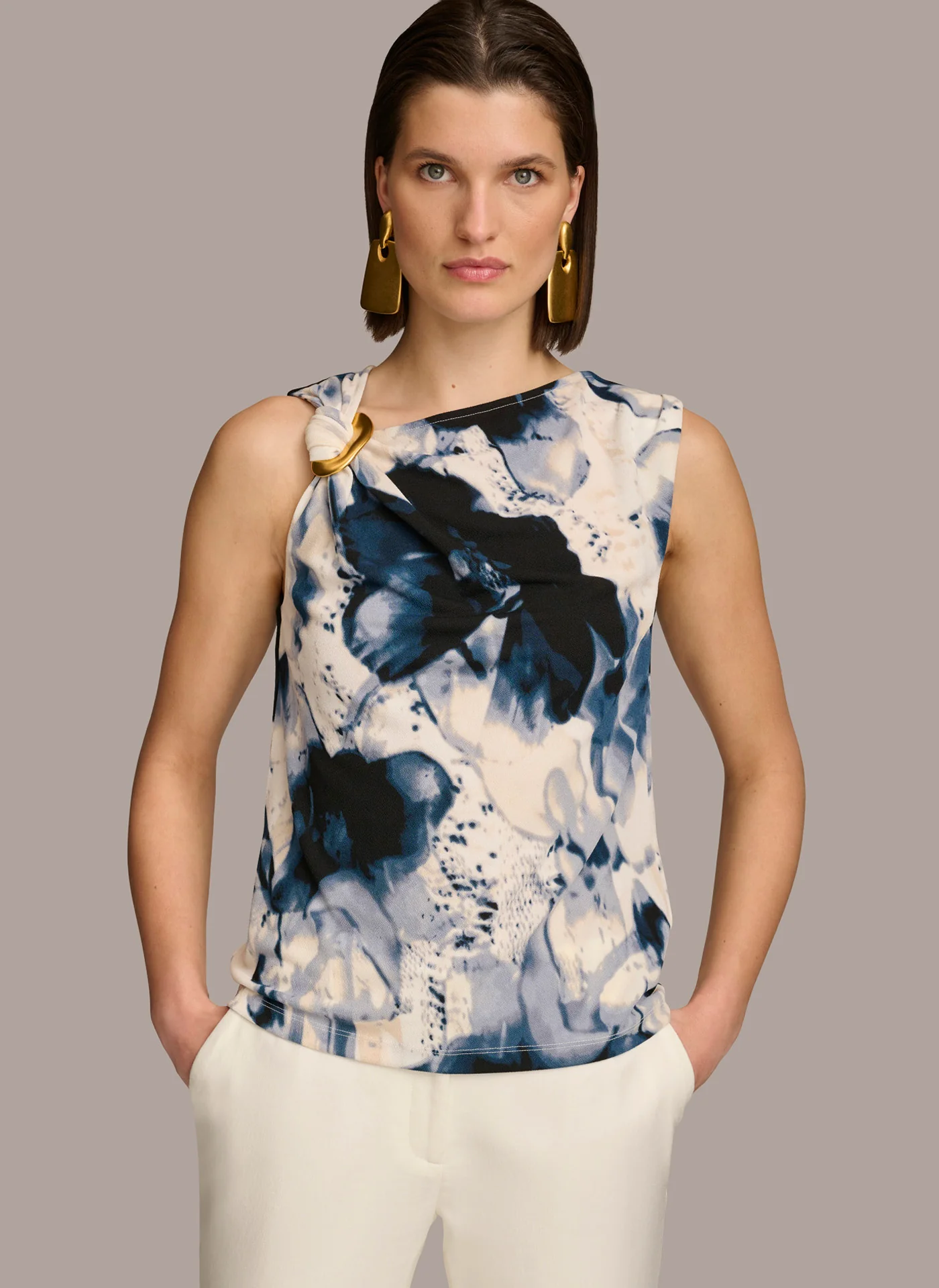 PRINTED HARDWARE SHOULDER TOP - VXVOV