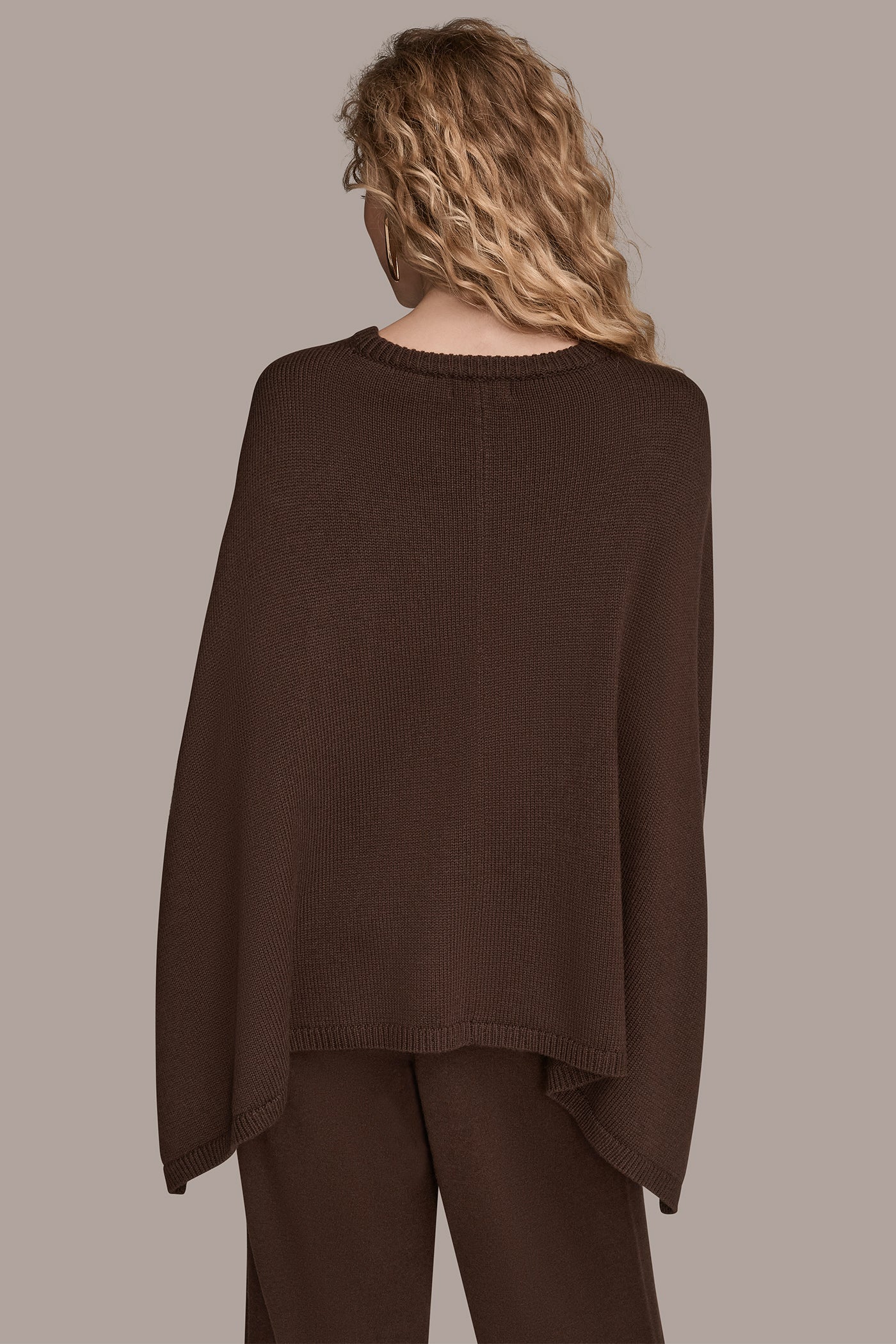 CAPE-EFFECT BUTTON SWEATER - VXVOV