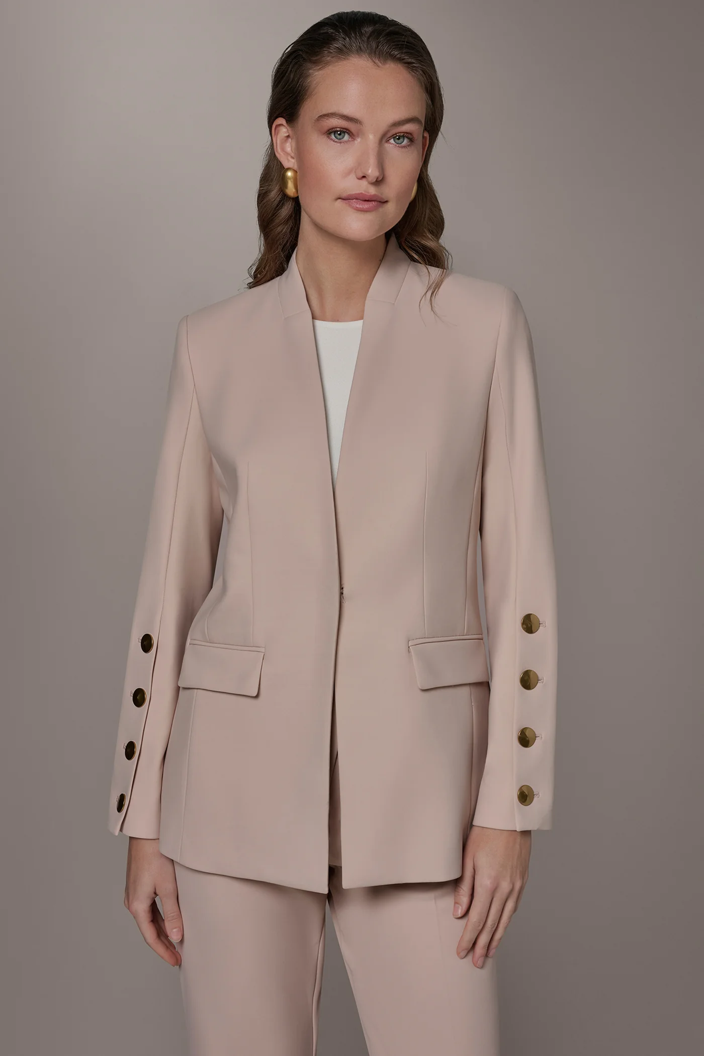 BUTTON SLEEVE SUIT BLAZER - VXVOV