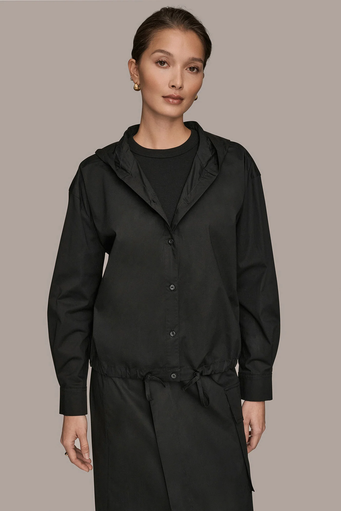 HOODED BUTTON-DOWN SHIRT - VXVOV