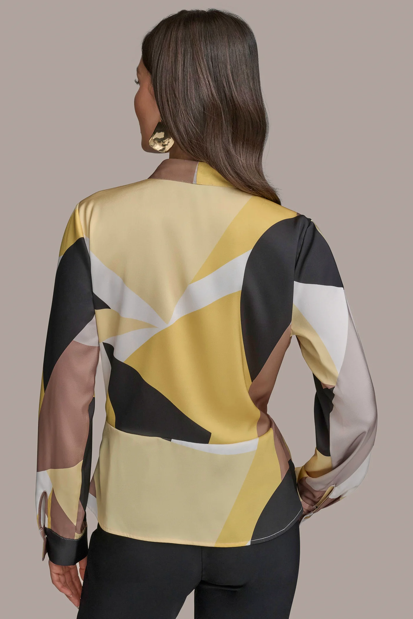 PART LONG SLEEVE FAUX WRAP WITH HARDWARE - VXVOV