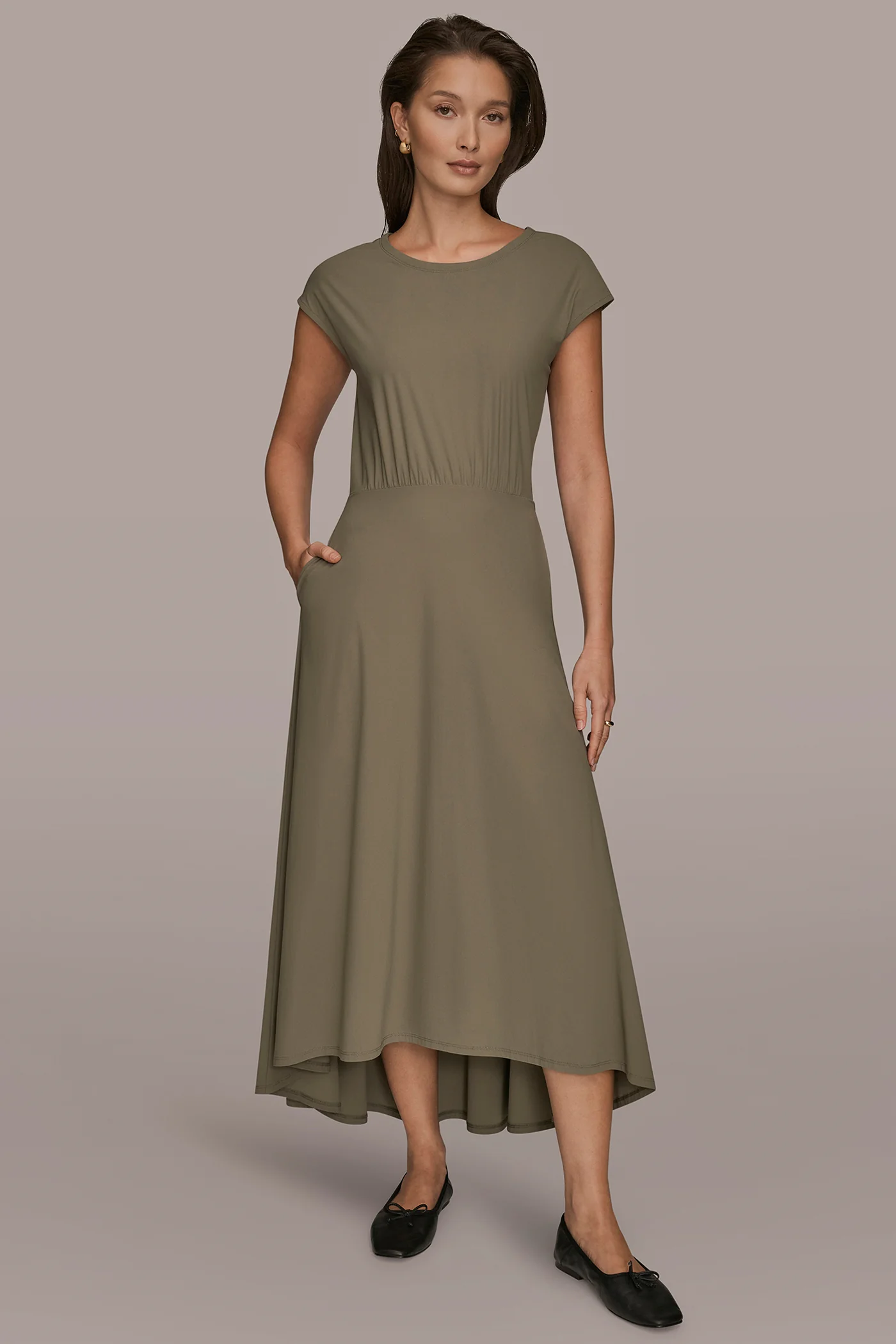 MIDI FIT AND FLARE DRESS - VXVOV