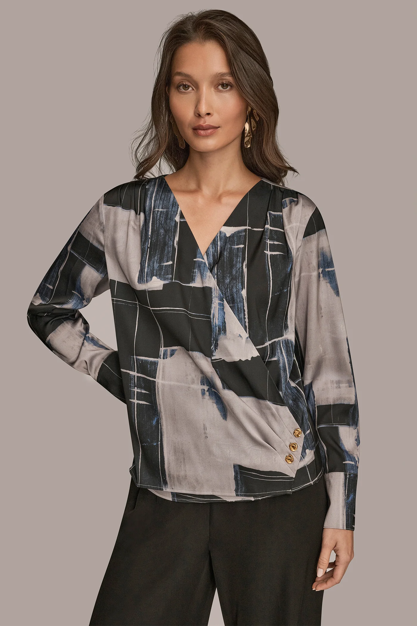 FAUX WRAP BLOUSE - VXVOV