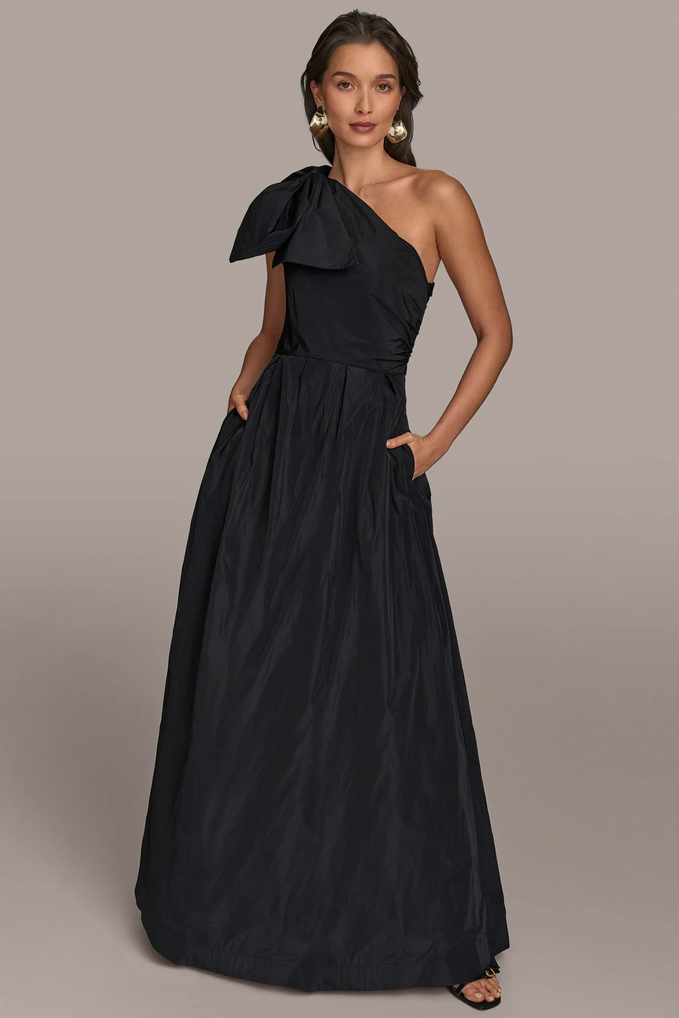 TAFFETA ONE-SHOULDER BALL GOWN - VXVOV
