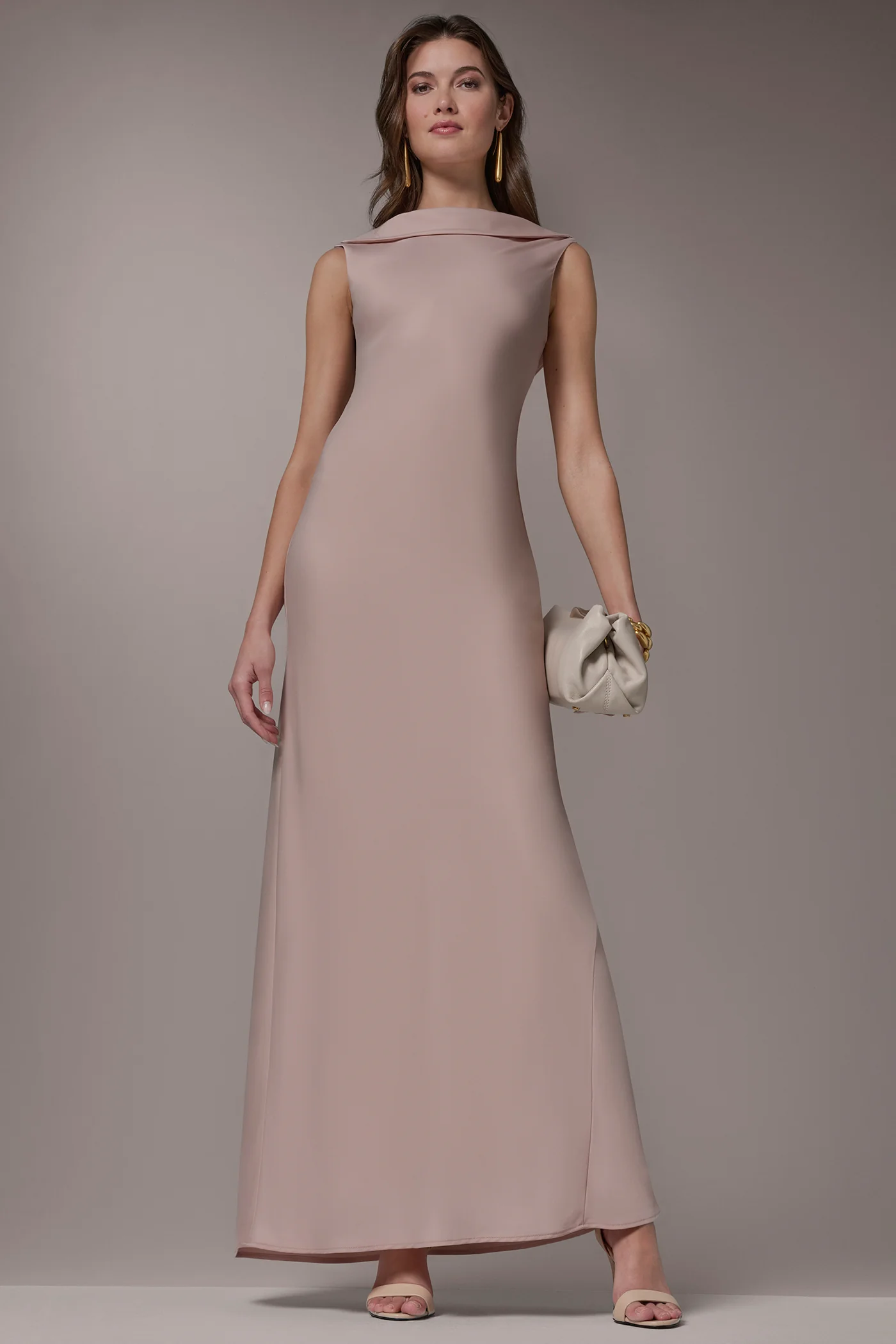 SATIN RUFFLE BACK GOWN - VXVOV