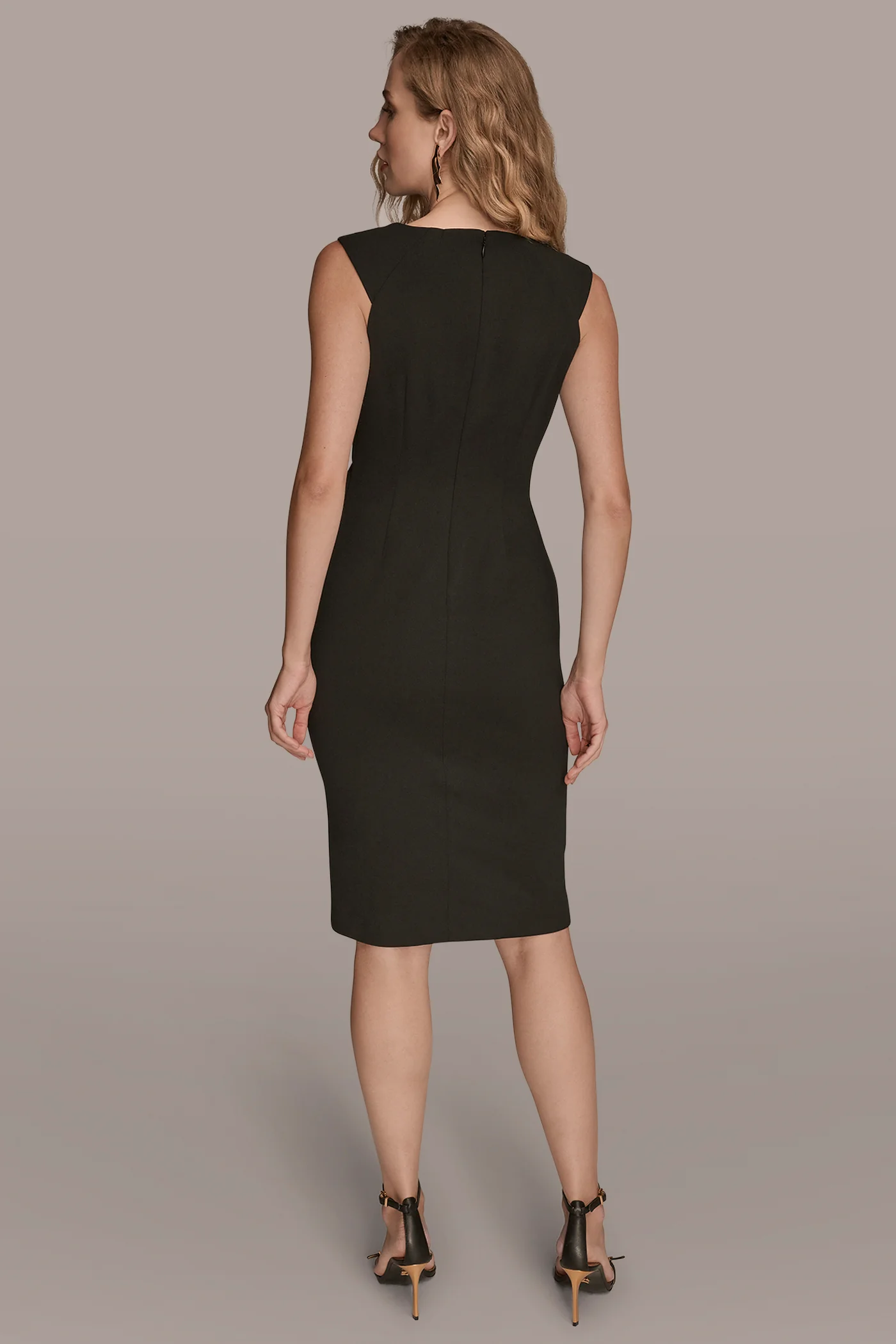 SLEEVELESS ASYMMETRIC SHEATH DRESS - VXVOV