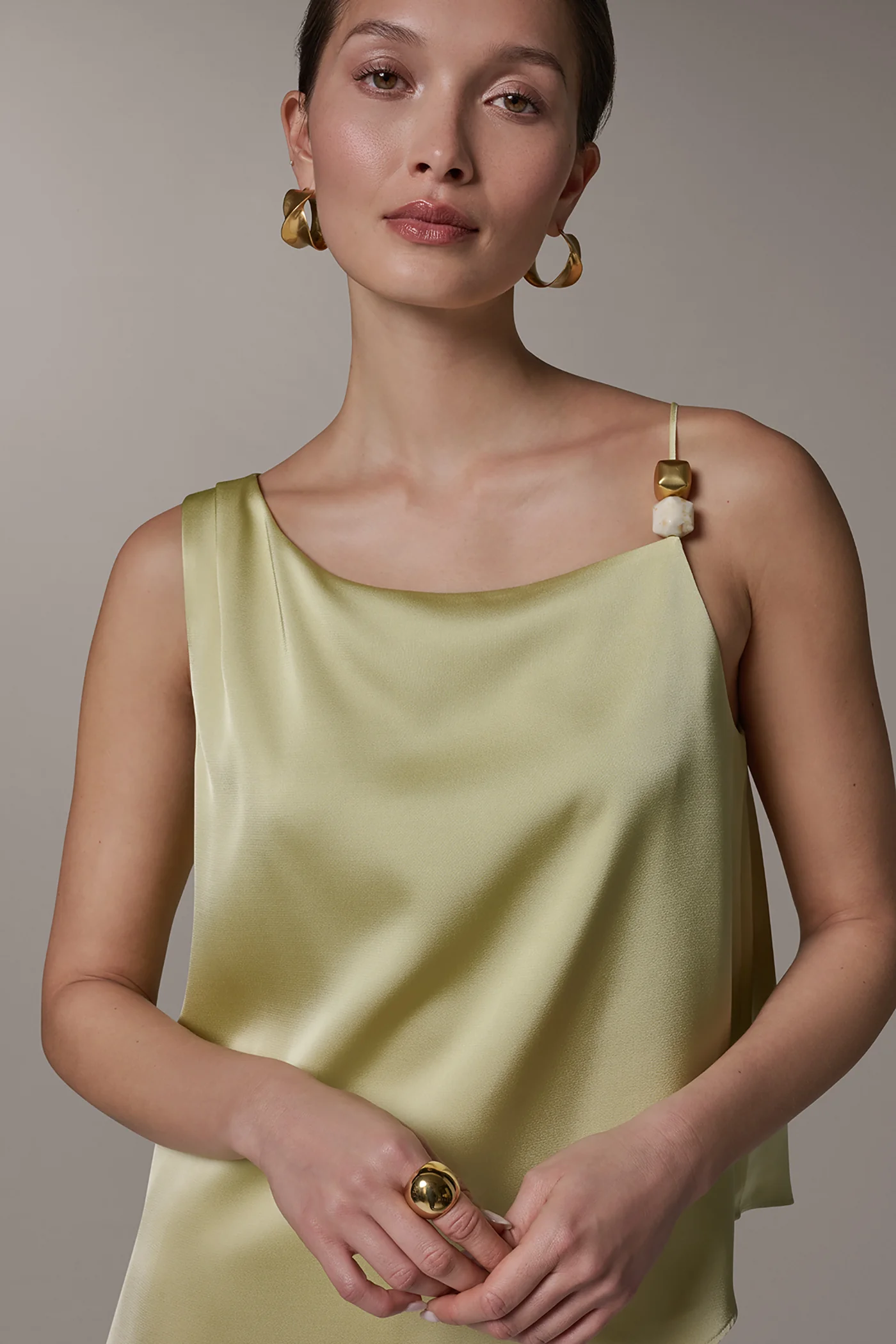 SLEEVELESS ASYMMETRIC BEAD TANK - VXVOV