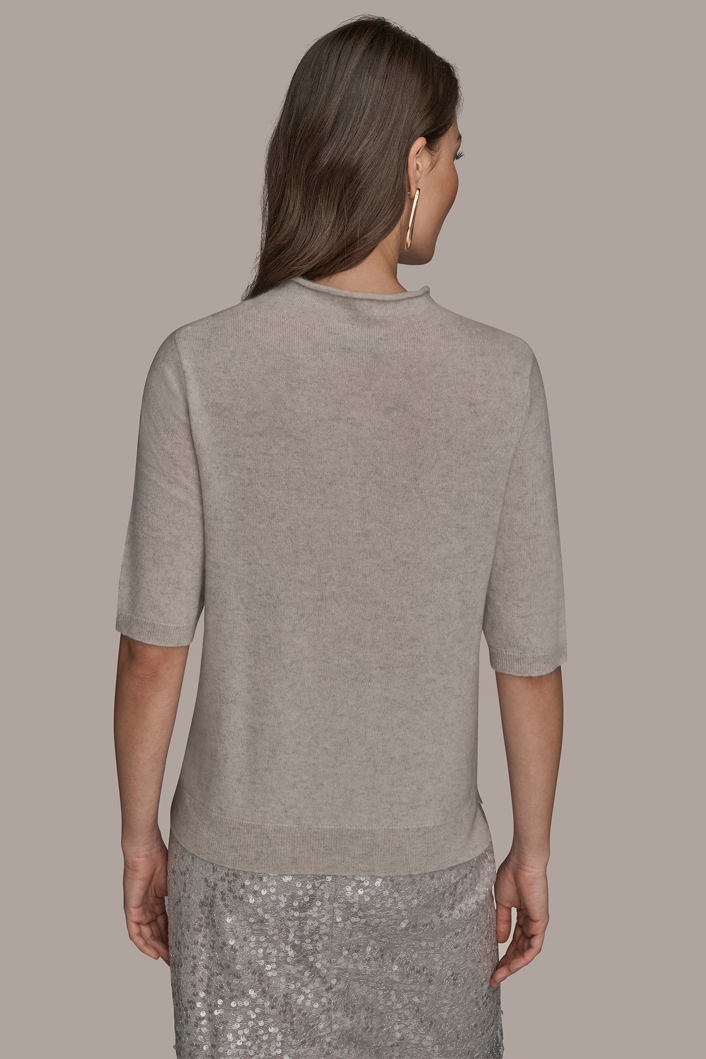 WOOL AND CASHMERE-BLEND MOCK-NECK SWEATER - VXVOV