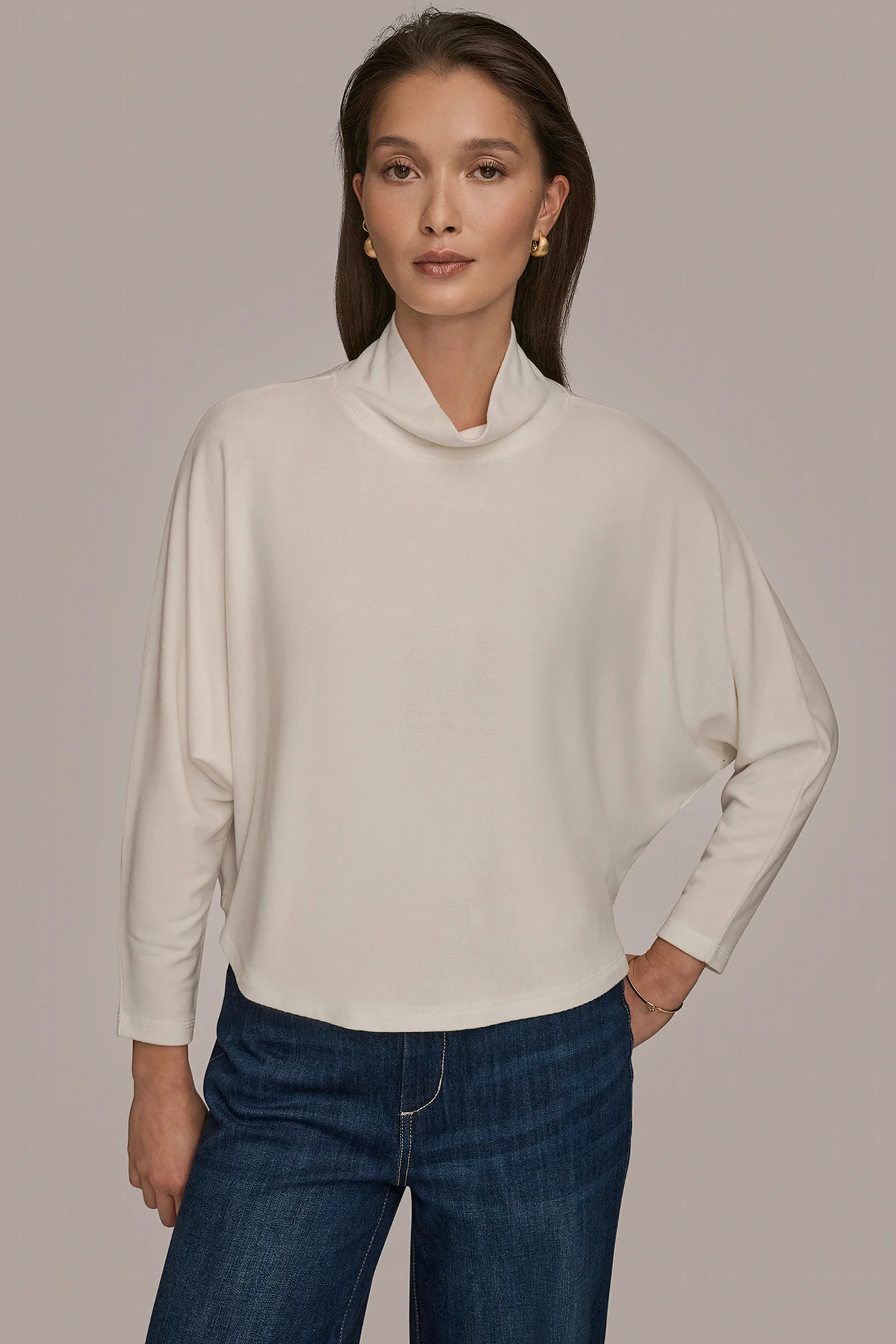 CROPPED MOCK-NECK TOP - VXVOV