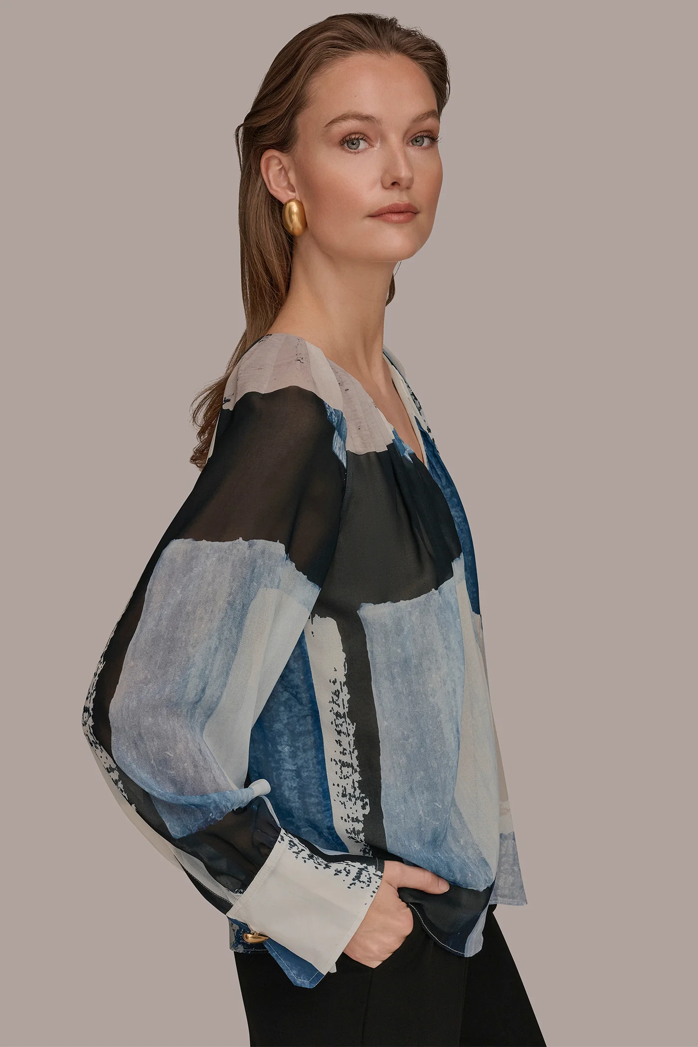 PRINTED CHIFFON TOP - VXVOV