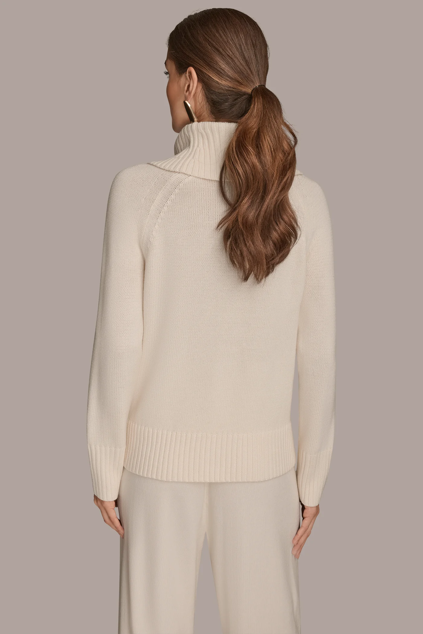 ZIP SPLIT TURTLENECK SWEATER - VXVOV
