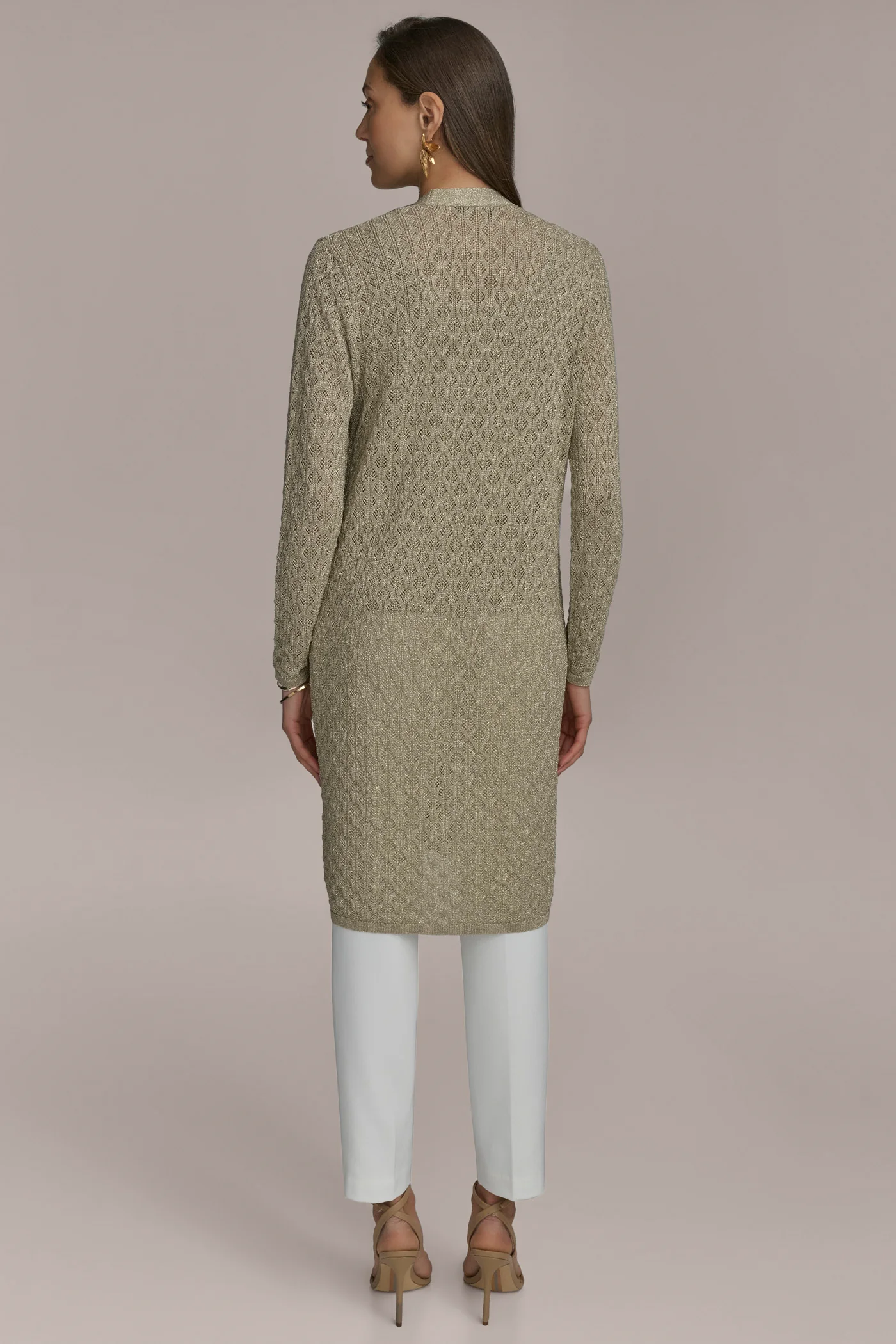 TEXT STITCH DUSTER SWEATER - VXVOV