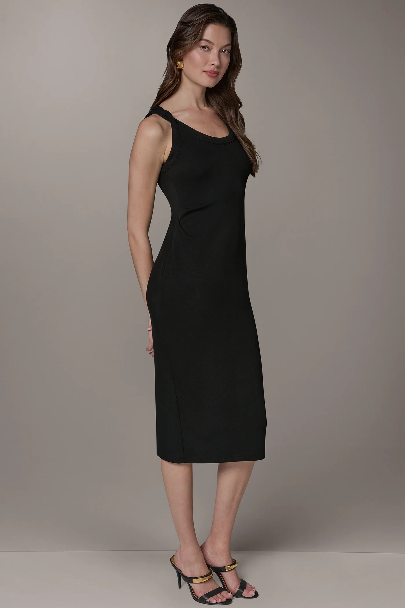 SLEEVELESS TWIST MIDI DRESS - VXVOV