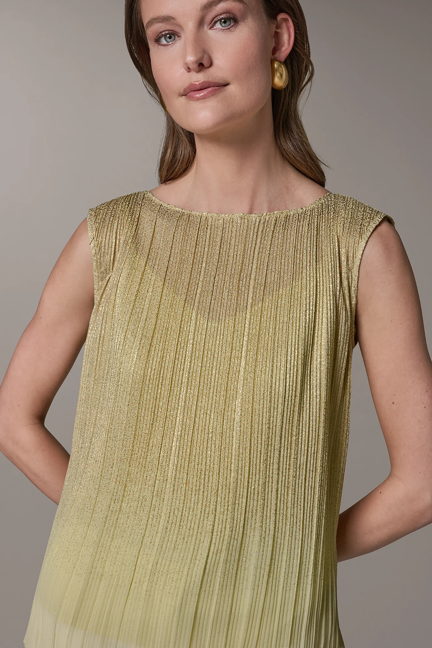PLEATED BOAT NECK TOP - VXVOV