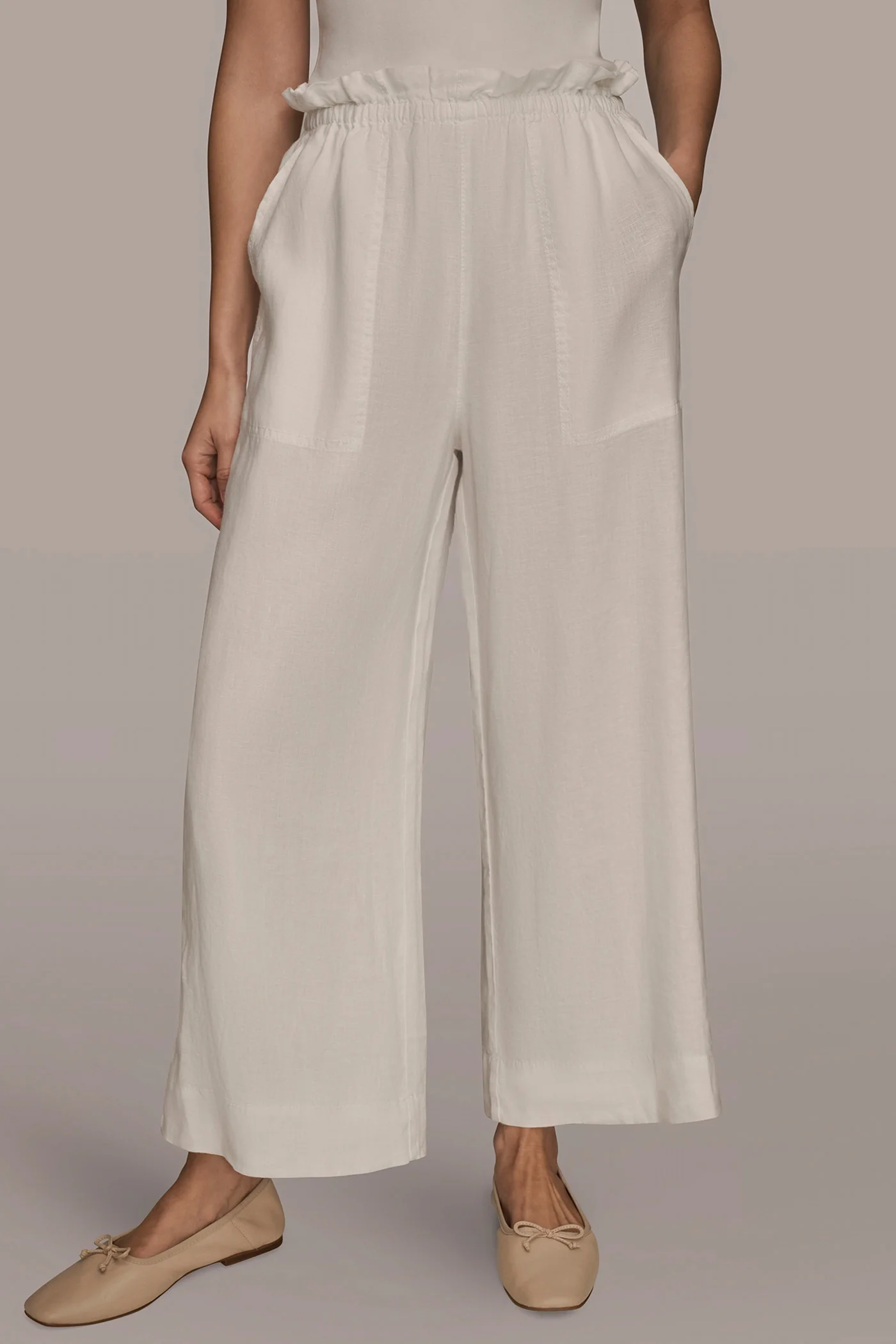 LINEN EXTRA HIGH-RISE PAPERBAG PANT - VXVOV