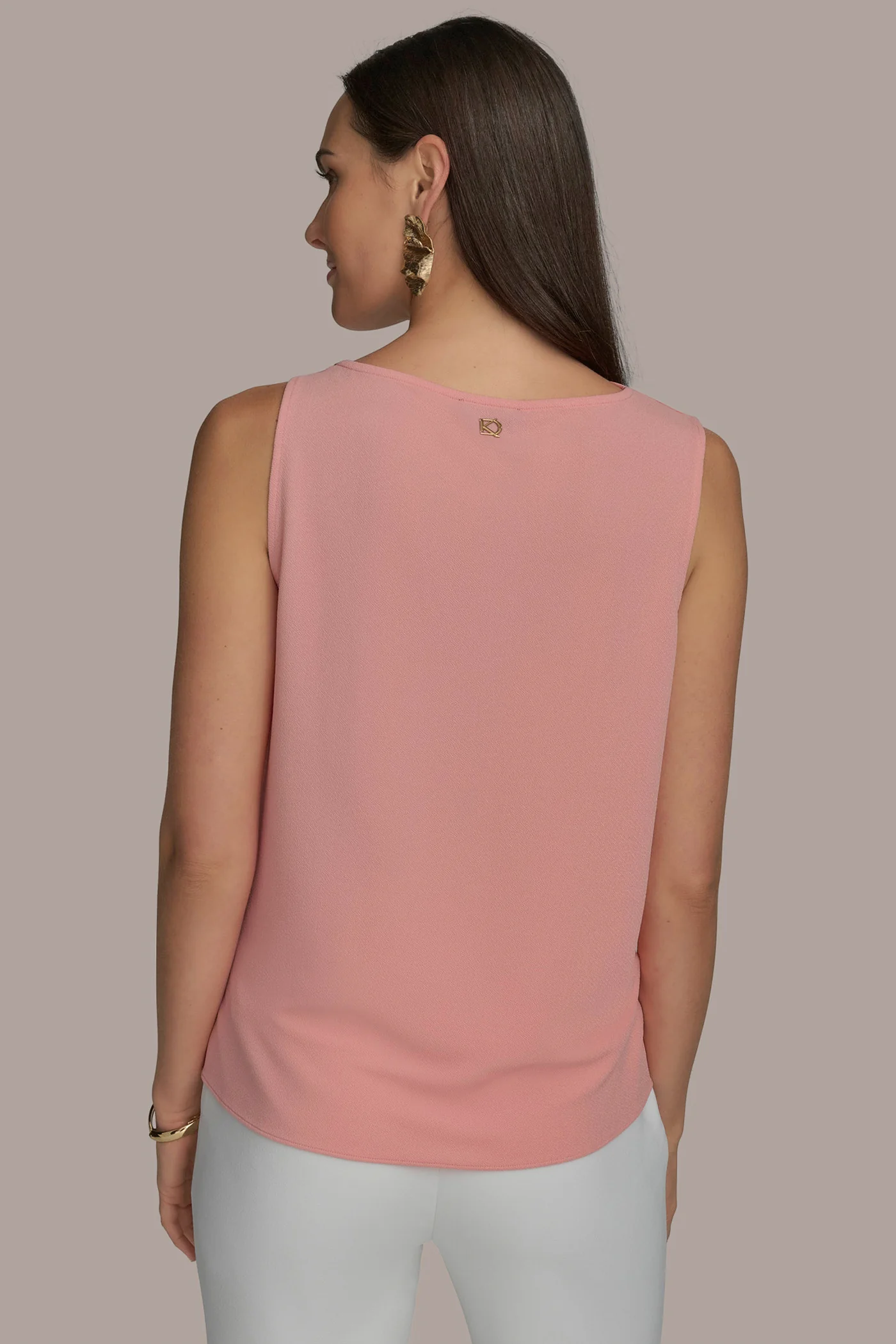 METALLIC SLEEVELESS HIGH COWL - VXVOV