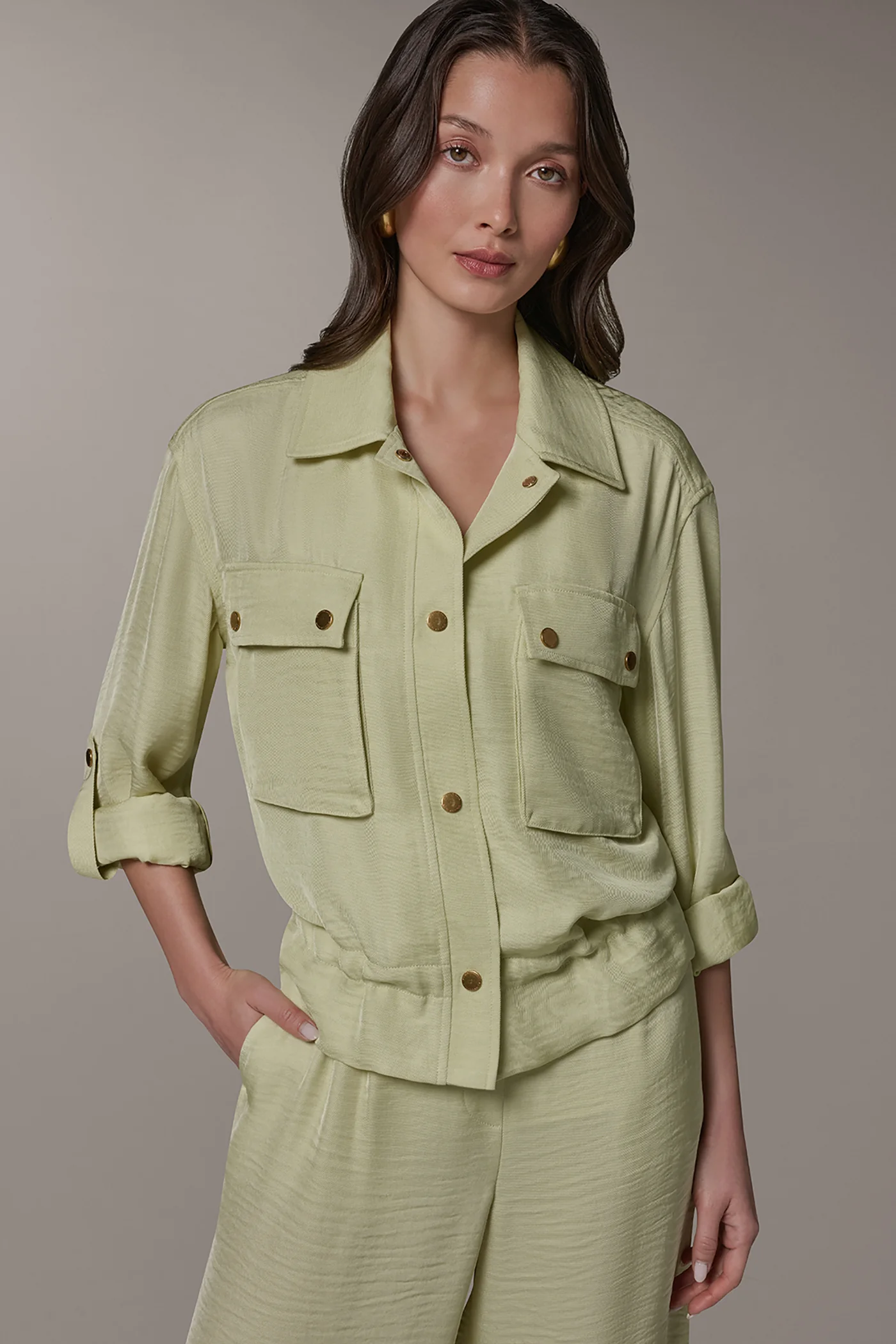 LONG SLEEVE TIE WAIST SHIRT - VXVOV
