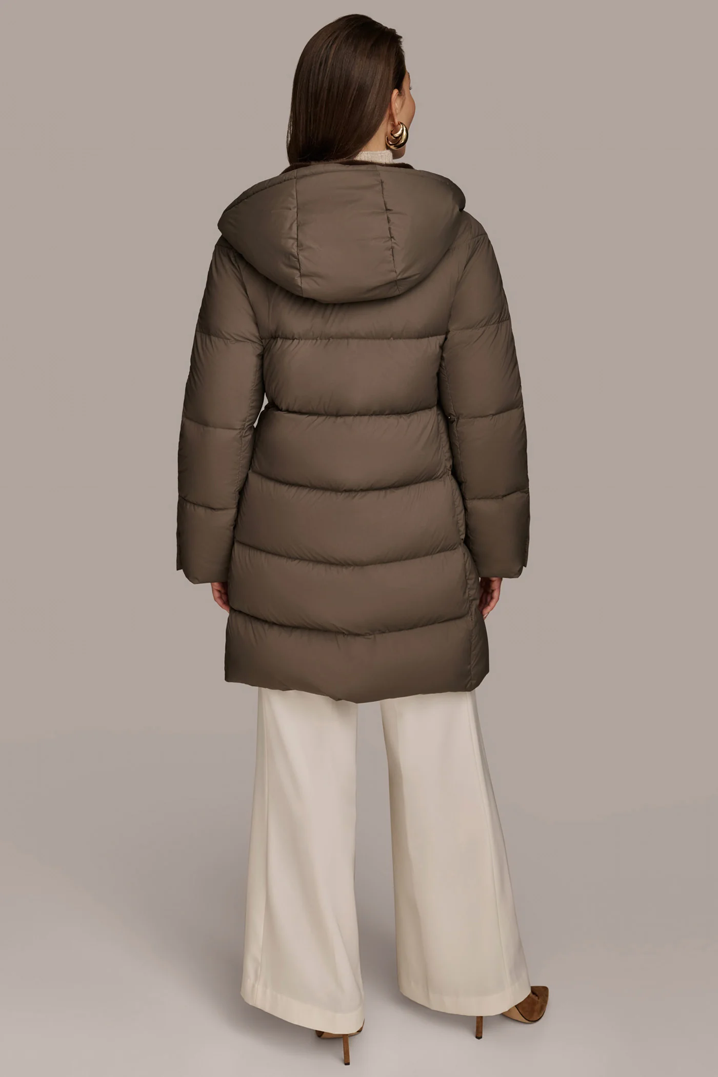 Long Hooded Down Filled Puffer Coat - VXVOV