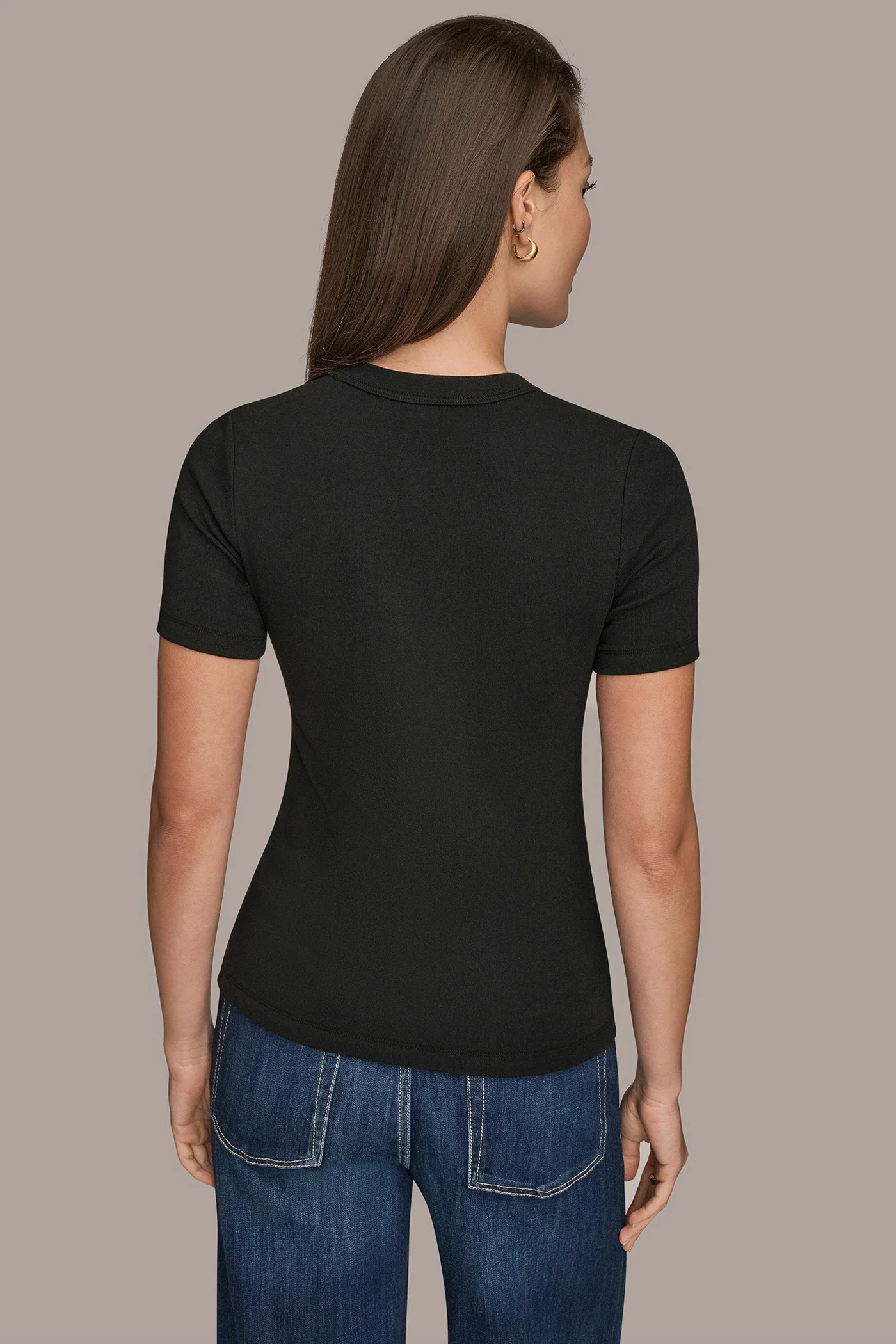 STRETCH COTTON AND MODAL TEE - VXVOV