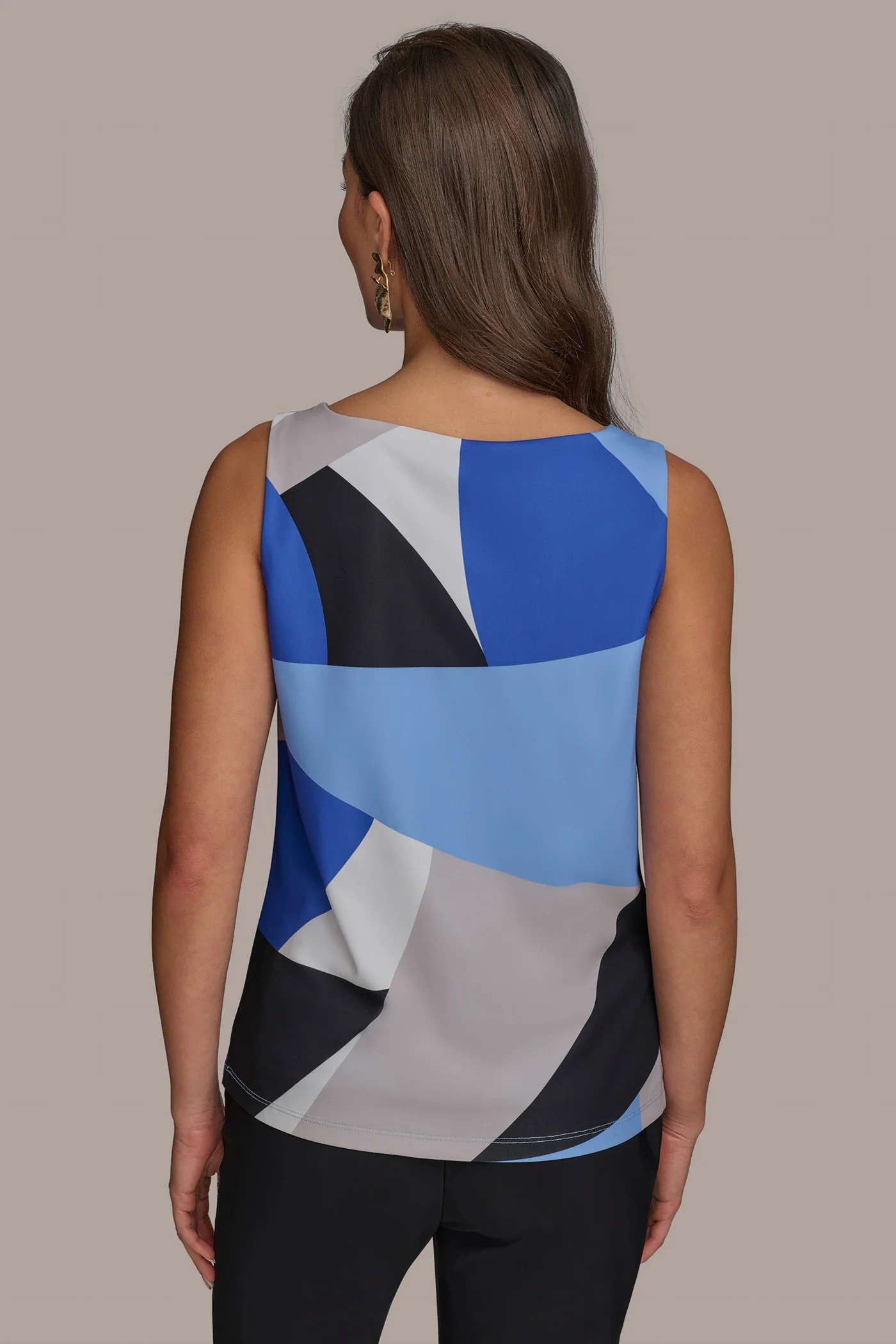 PRINTED COWL NECK TOP - VXVOV