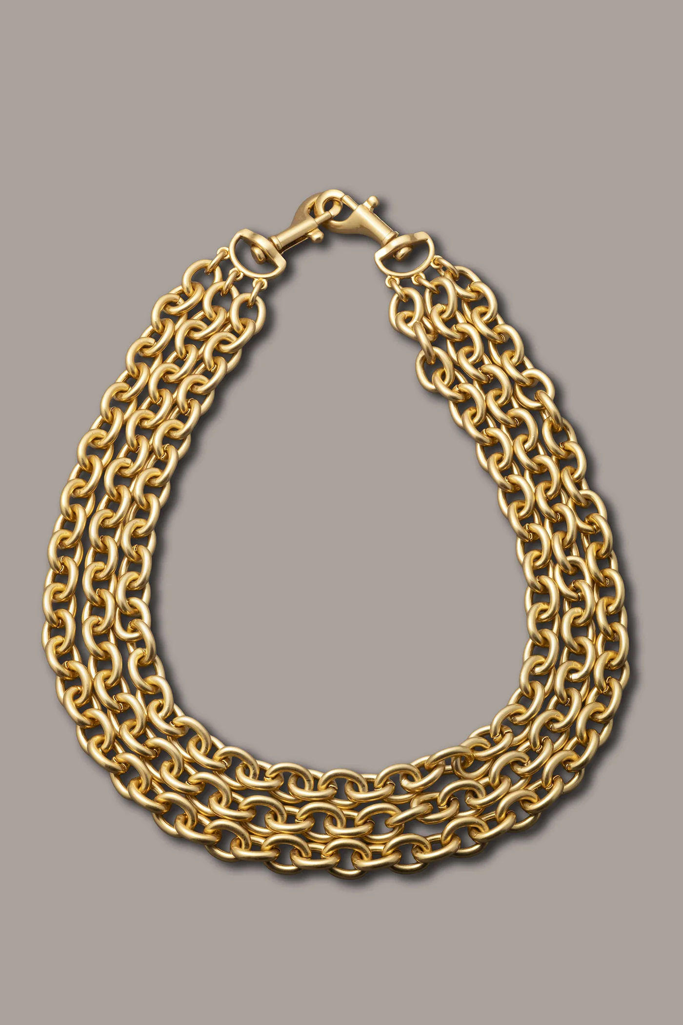 MULTI ROW CHAIN LINK COLLAR NECKLACE - VXVOV