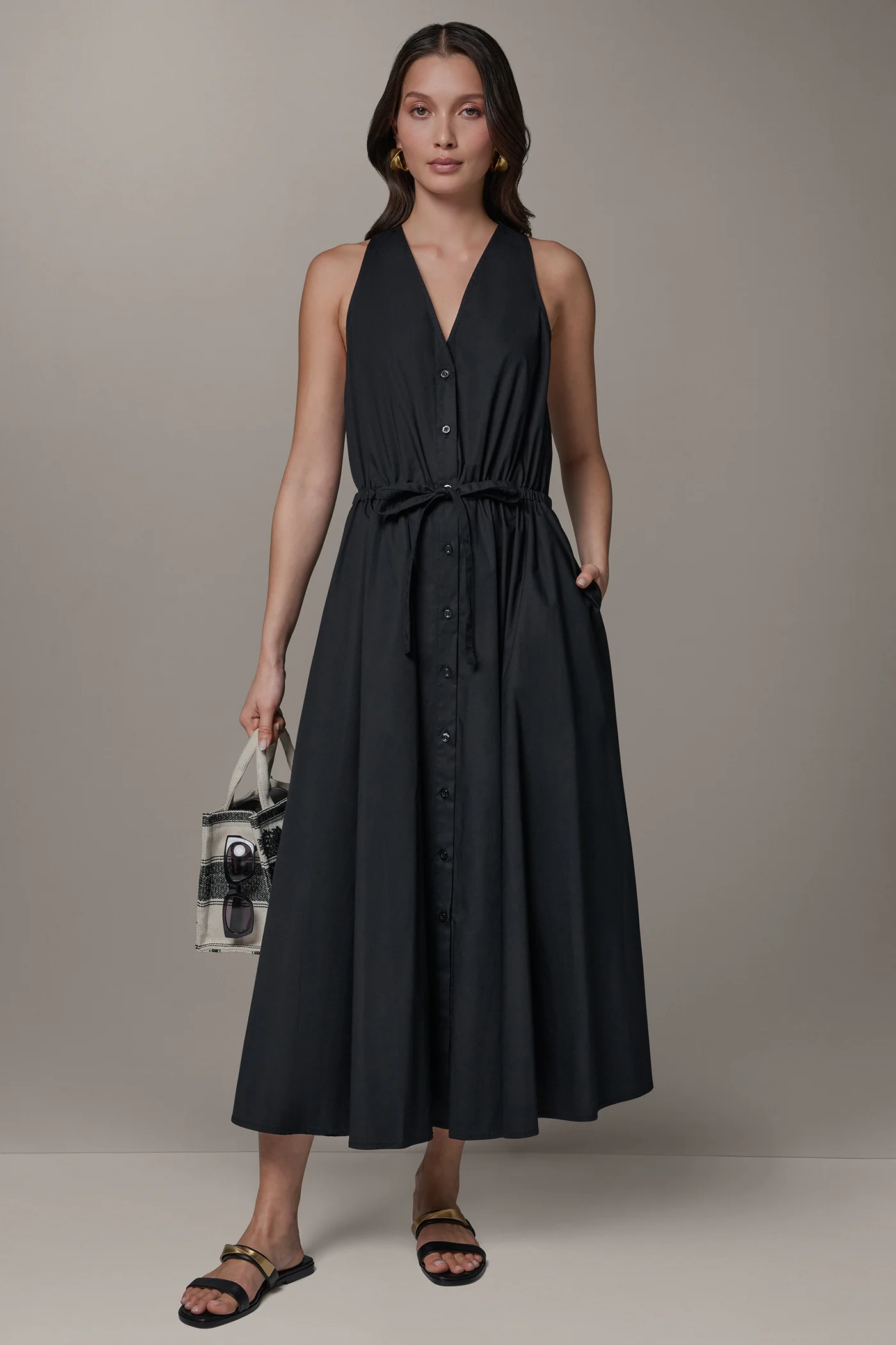 HALTER BUTTON FRONT DRESS - VXVOV