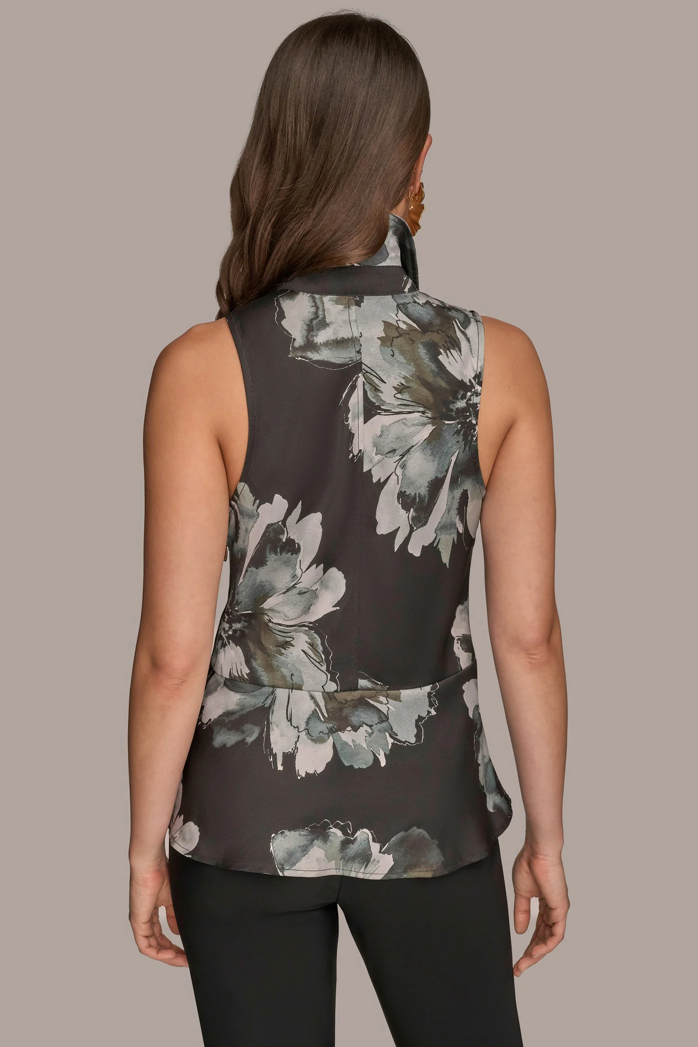 FLORAL SLEEVELESS BUCKLE TOP - VXVOV