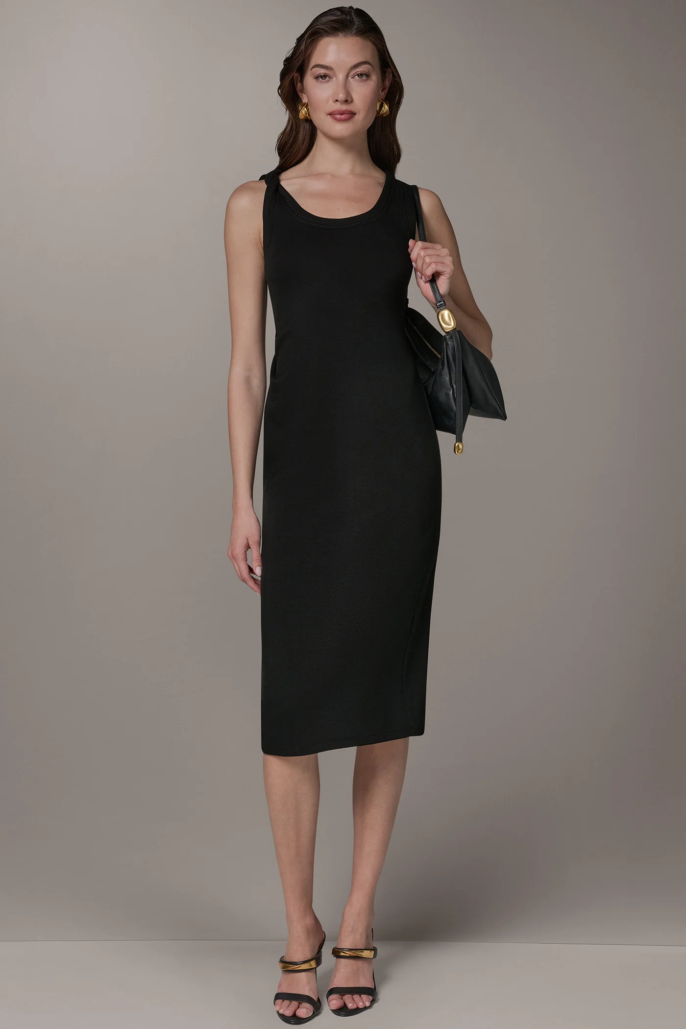 SLEEVELESS TWIST MIDI DRESS - VXVOV