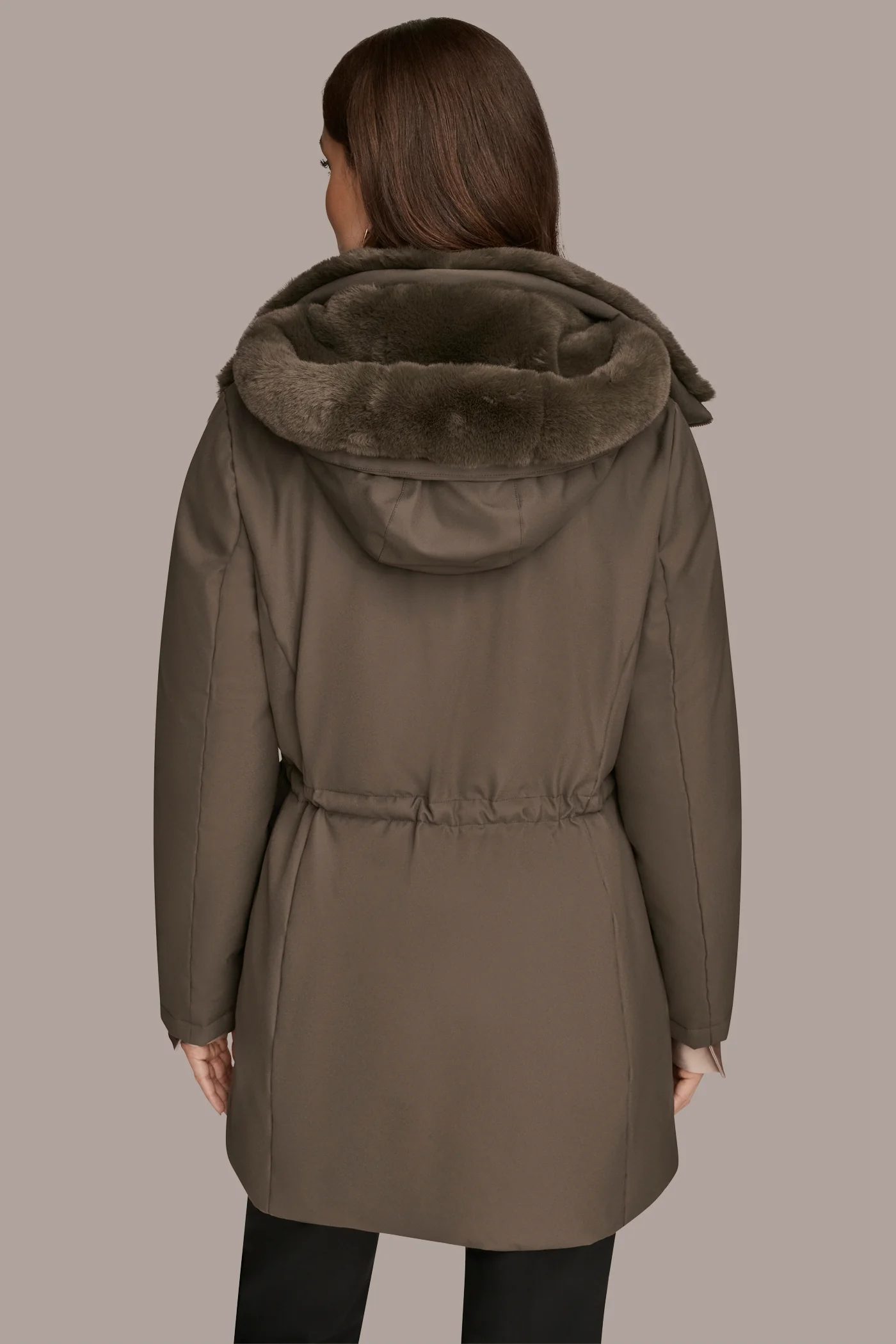 FAUX FUR LINED PUFFER - VXVOV