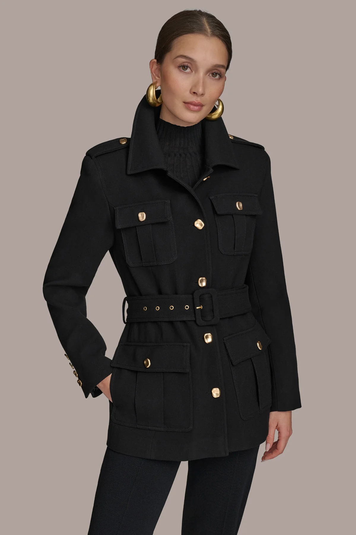 BELTED MILITARY BLAZER - VXVOV