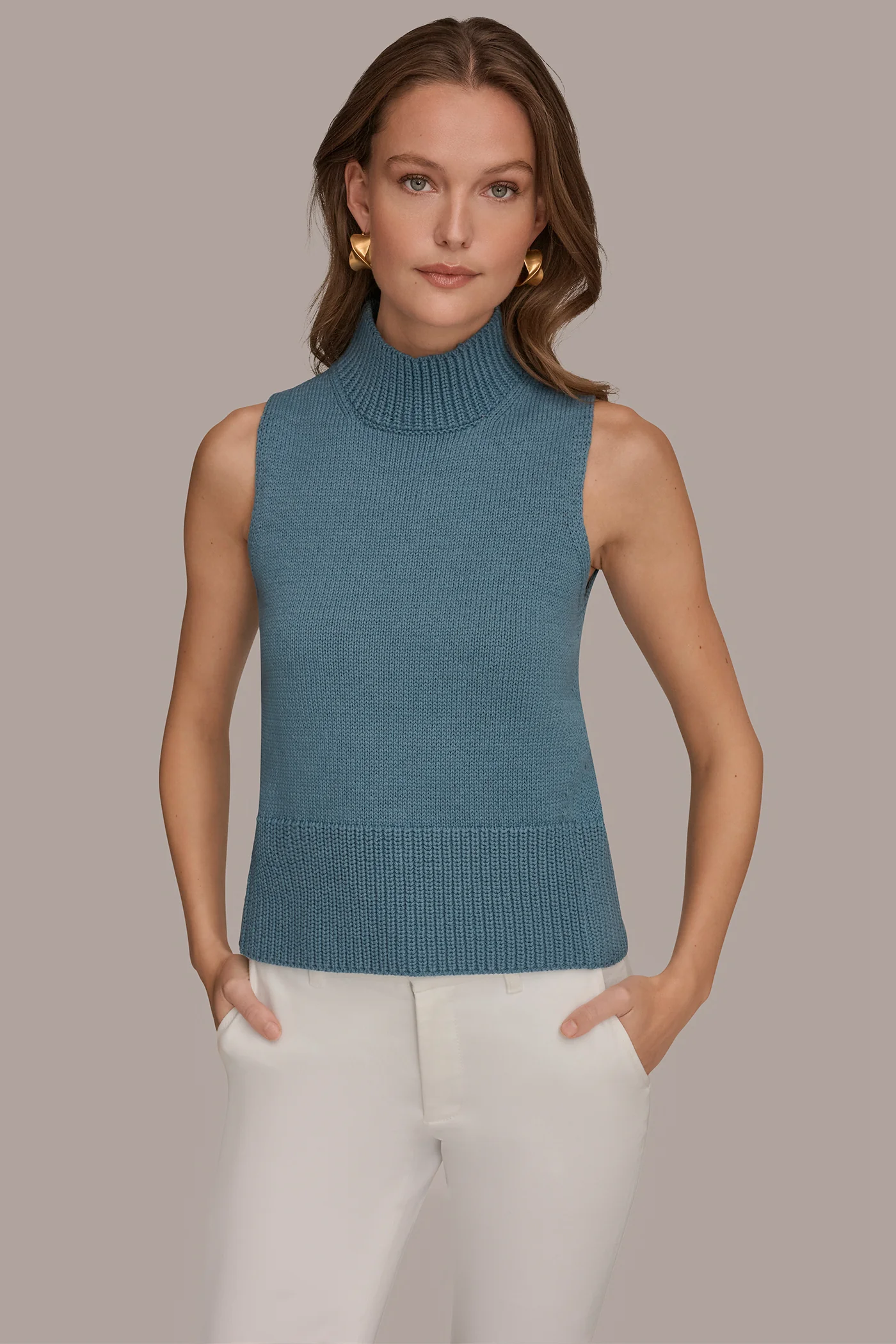 SLEEVELESS A-LINE SWEATER - VXVOV